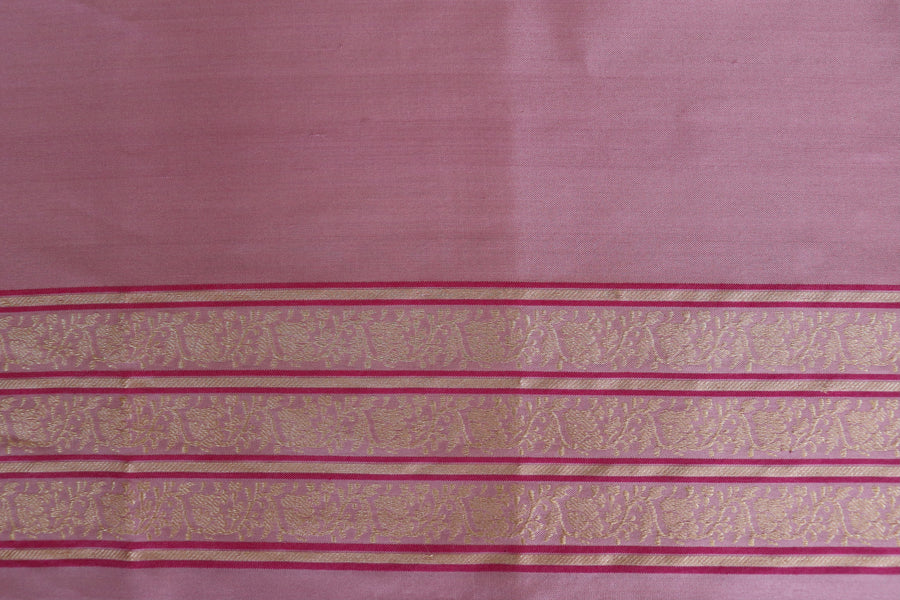 Dusty Rose Kadhua Banarasi Katan Silk Saree - photo 6