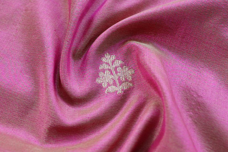 Rose Pink Kadhua Banarsi Silk Saree - photo 3