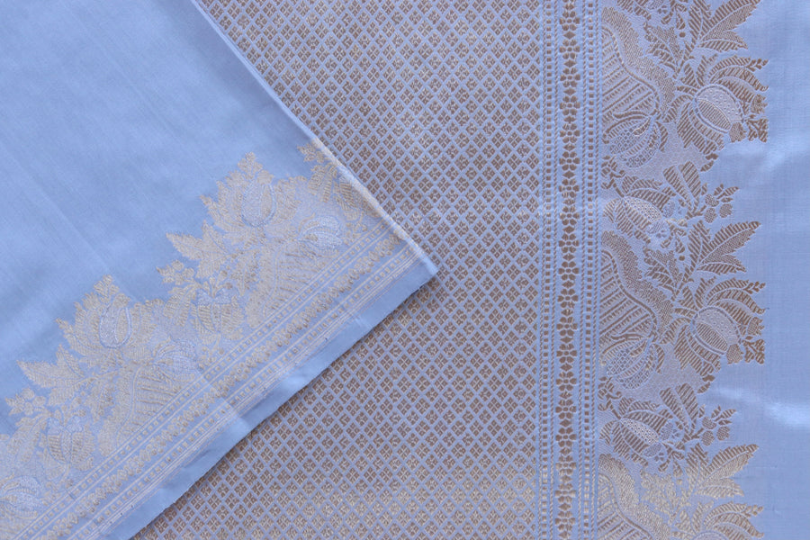 Blouse piece for Light Blue Sona Rupa Banarasi saree