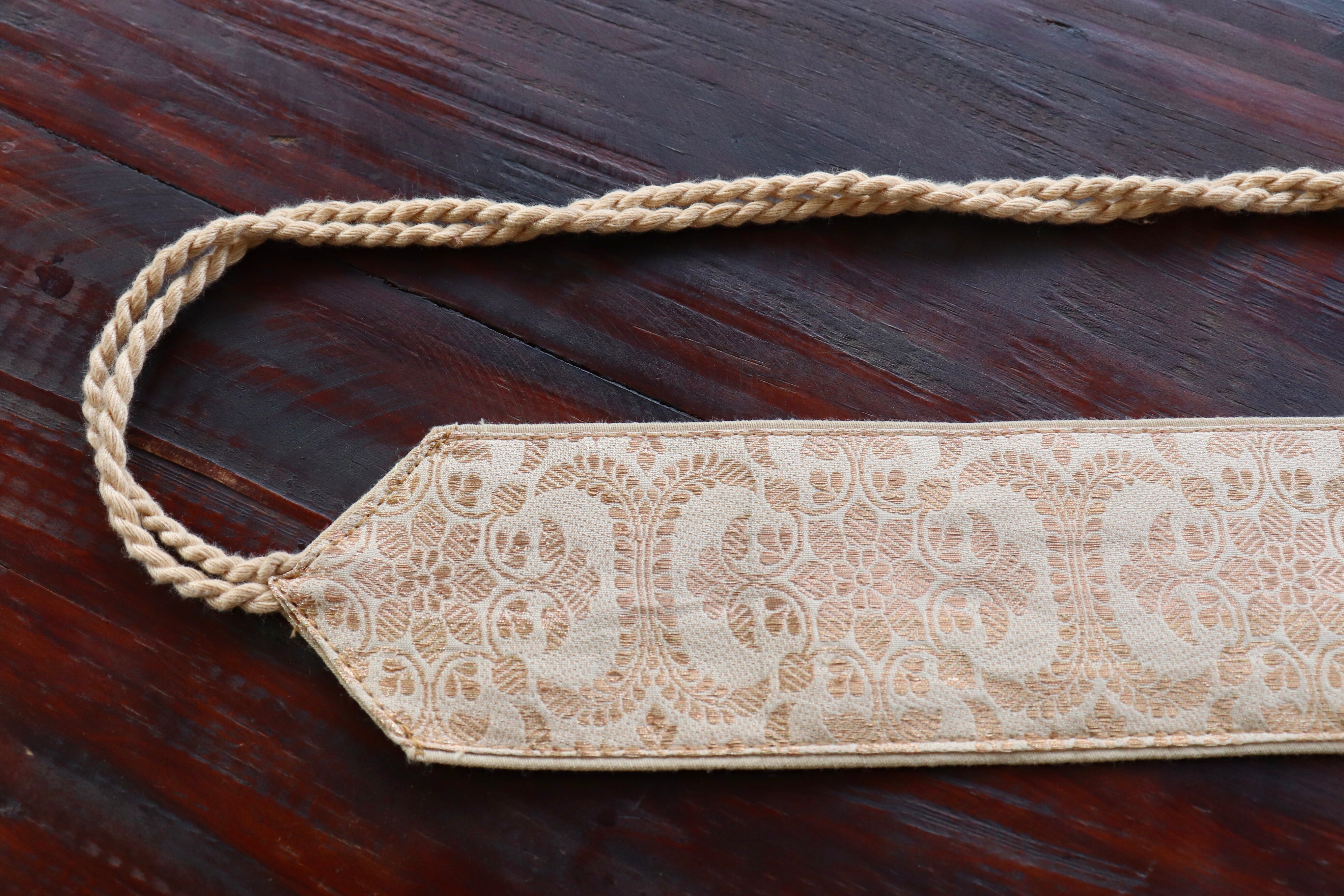 Ivory Banarasi Silk Belt