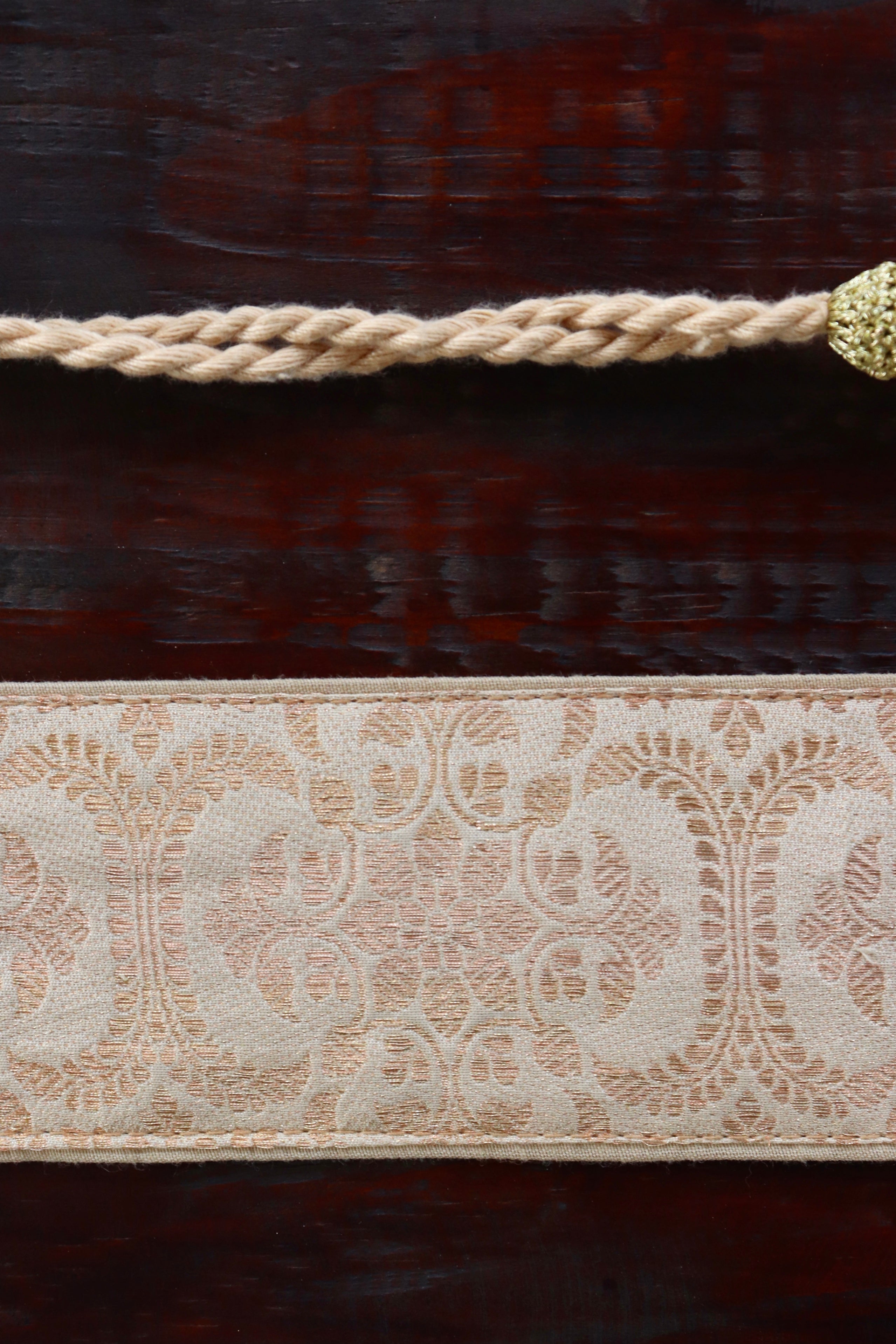 Ivory Banarasi Silk Belt