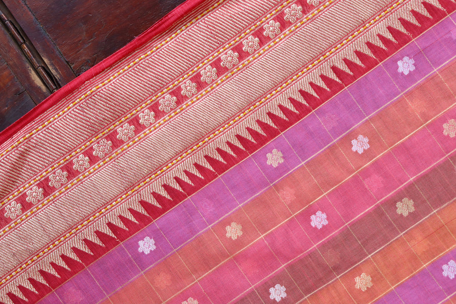 Kora silk texture of Multicolor Kadhua saree