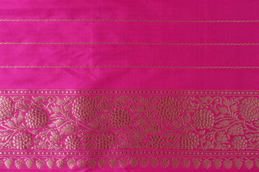 Light Green & Pink  Kadhua Pure Katan Silk Handloom Banarasi Saree