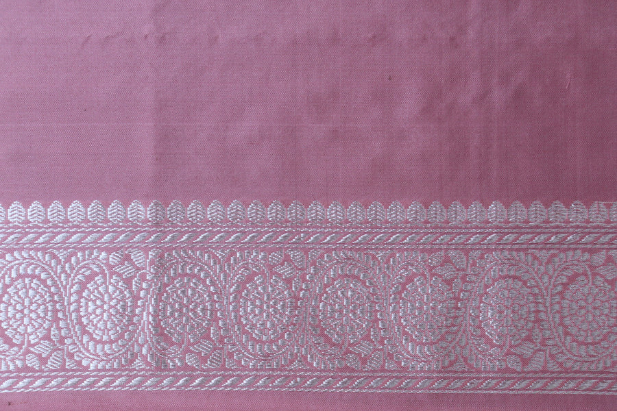 Salmon Pink Kadhua Weave Pure Silk Handloom Banarasi Saree