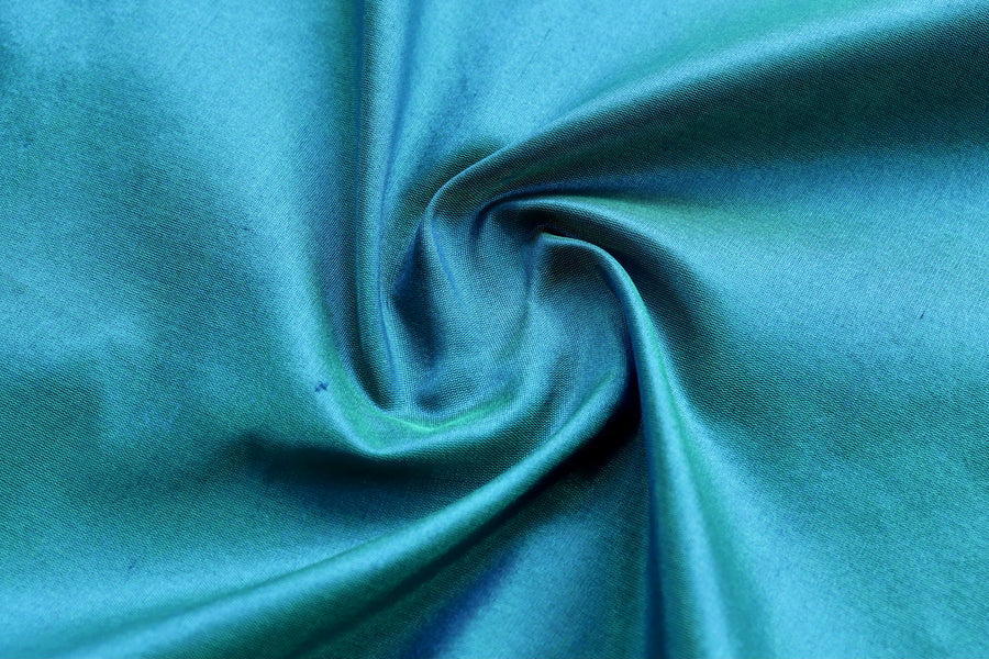 Peacock Blue Floral Border Pure Silk Handloom Banarasi Saree