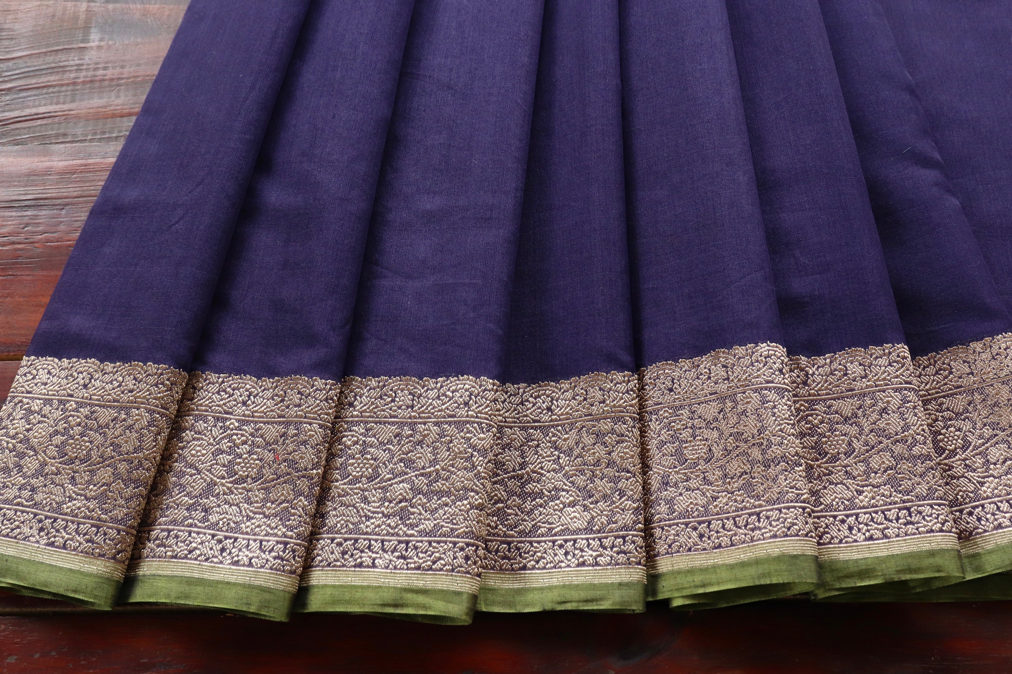 Blue Kuniya Pure Silk Handloom Banarasi Saree