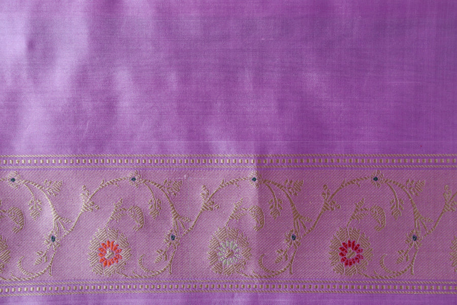 Pink Kadhua Pure Kora Silk Banarasi Saree | Stuti Weaves