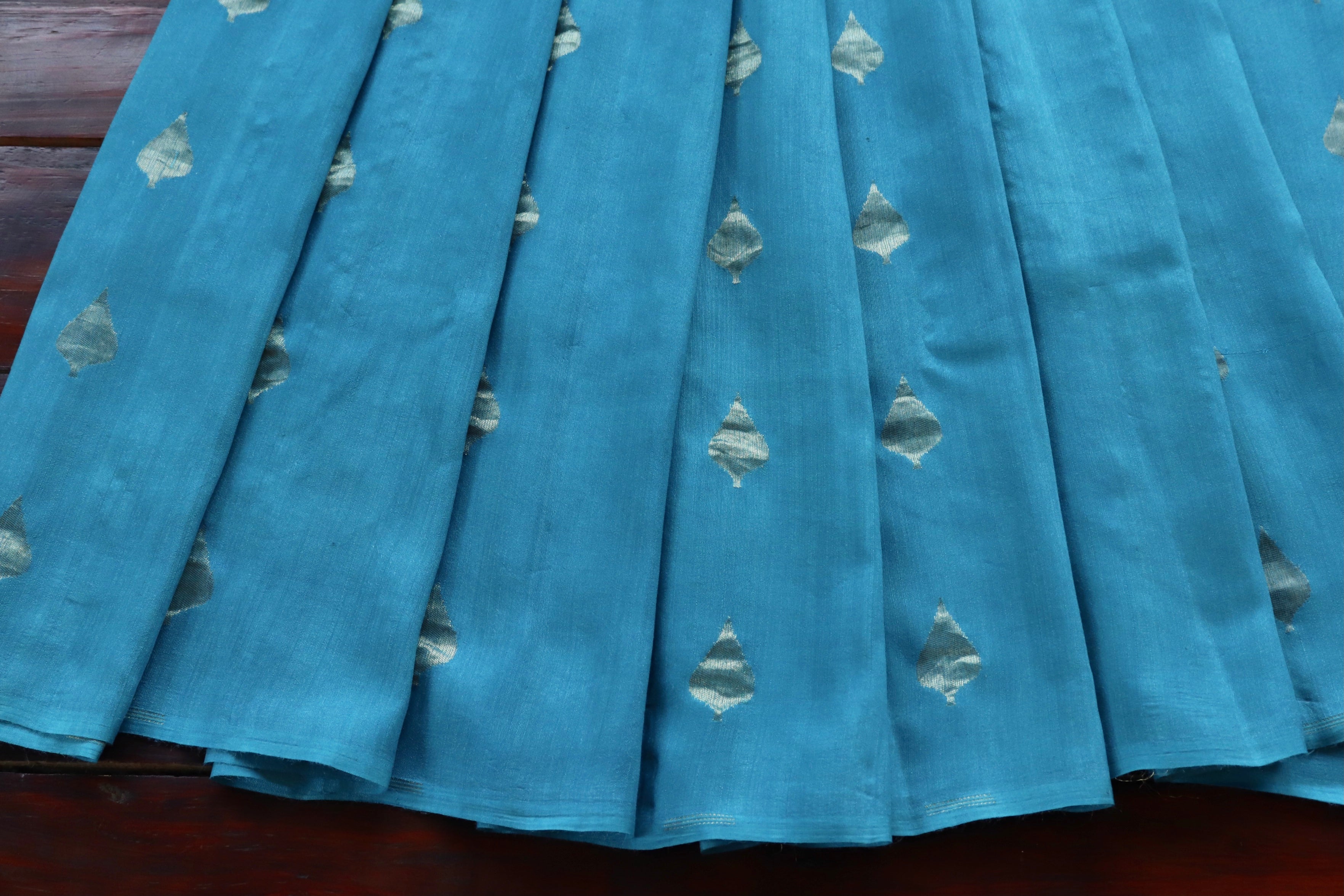 Blue Munga Silk Handloom Banarasi Saree