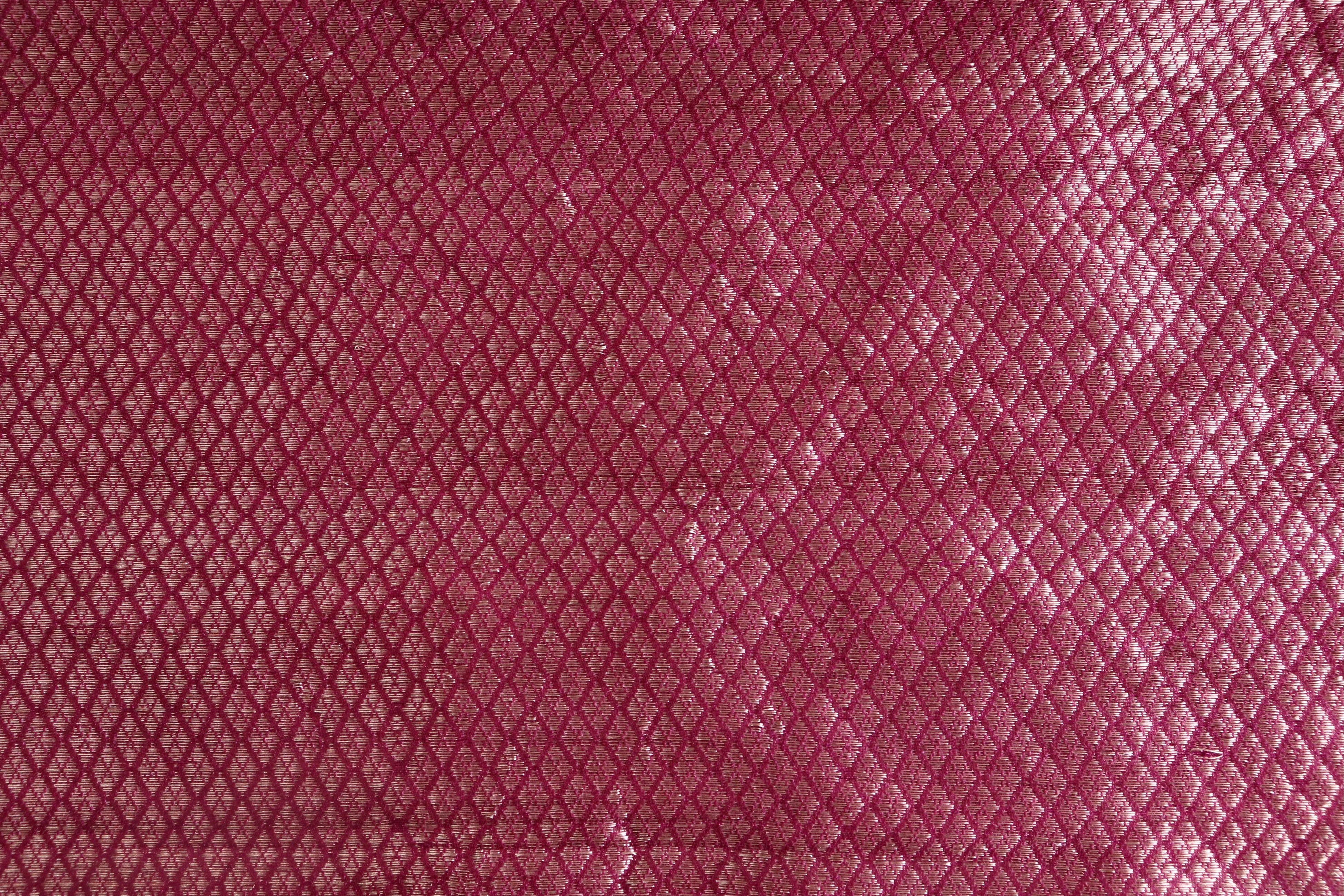 Burgundy Tussar Silk  Handloom Banarasi Saree