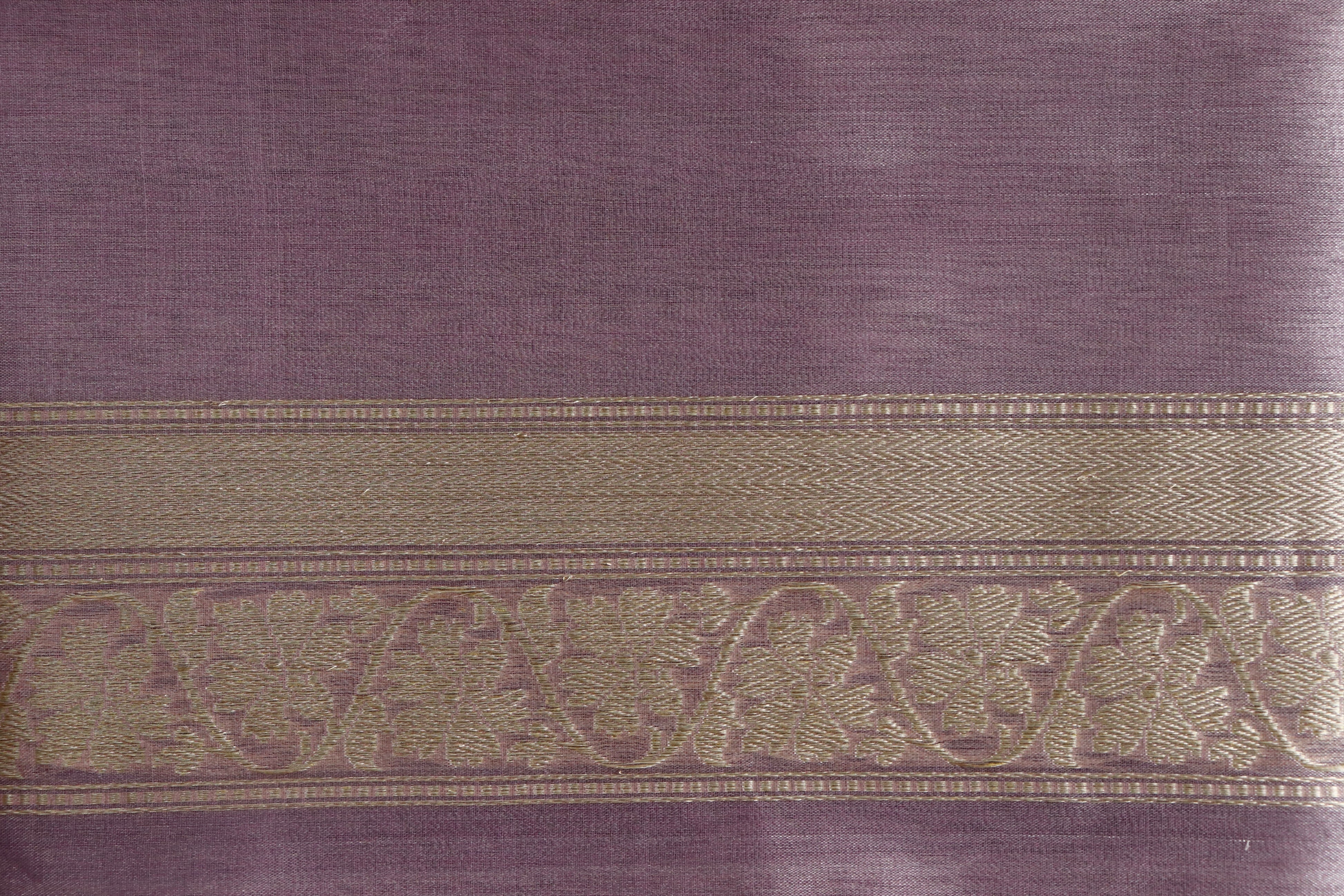 Lilac Guldasta Motif Pure Kora Silk Handloom Saree