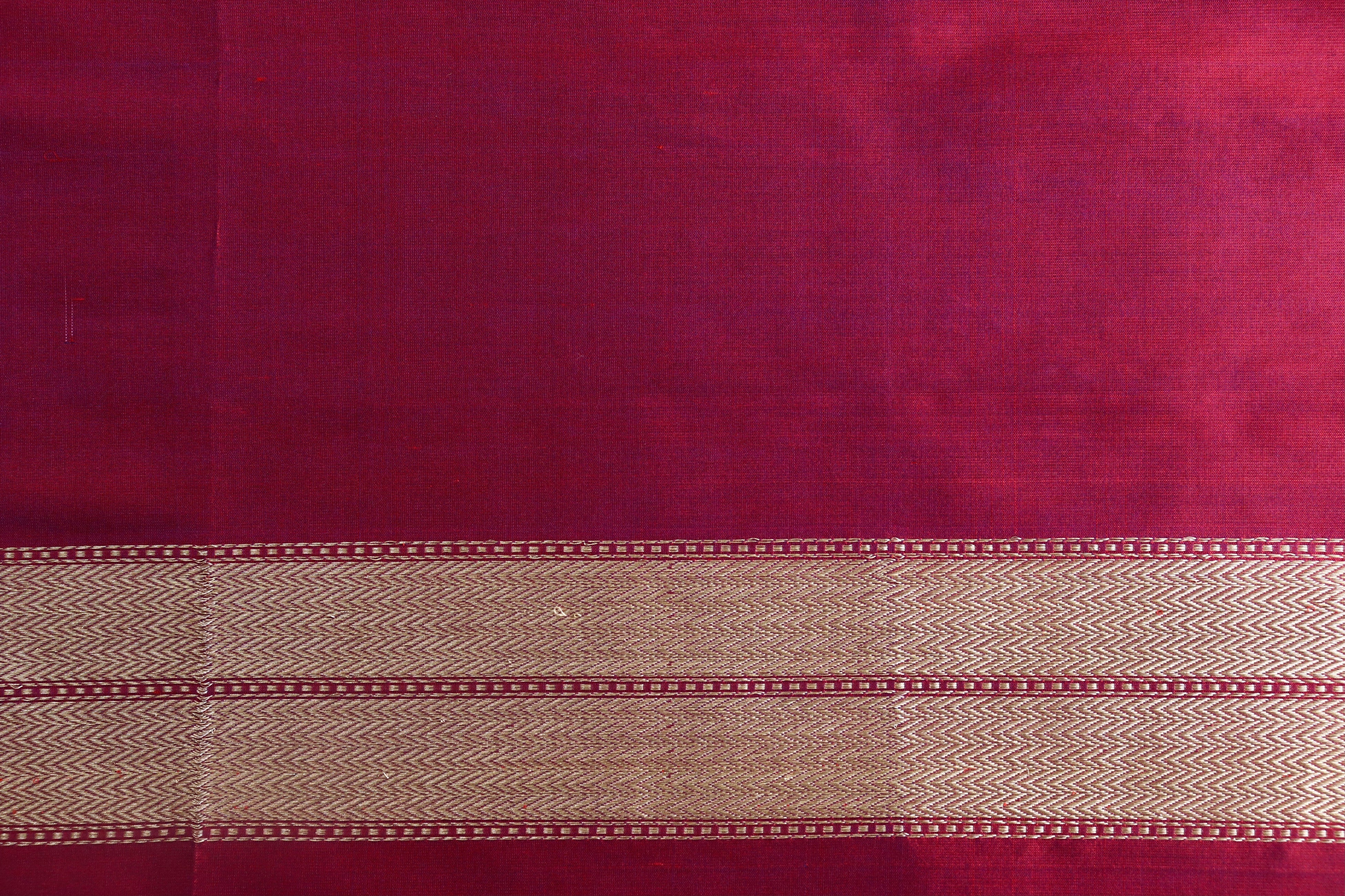 Burgundy Chinar Jangla Pure Silk Handloom Banarasi Saree