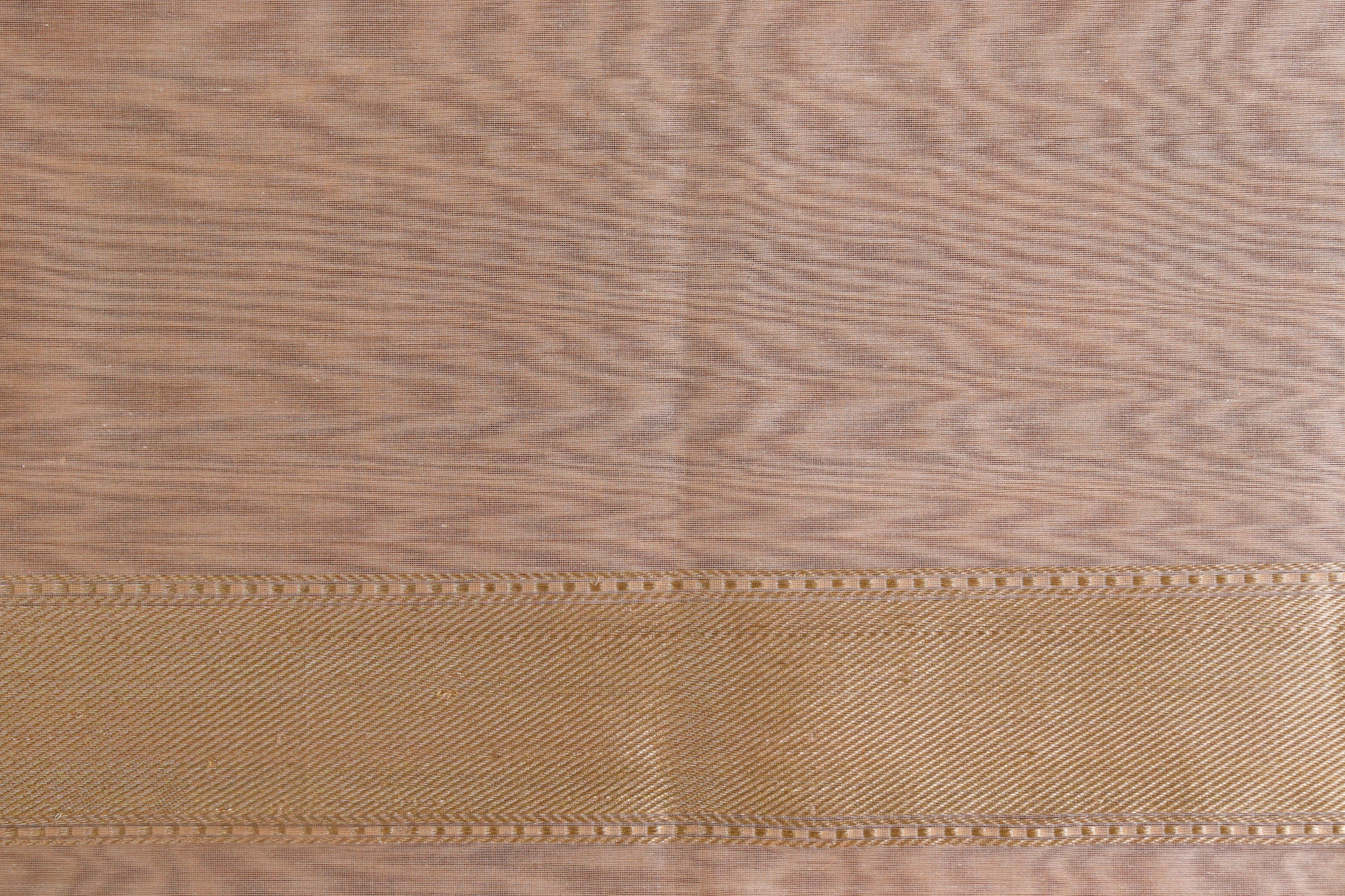 White Kadhua Organza By Cotton Handloom Banarasi Saree