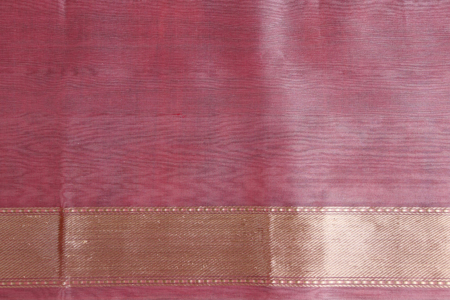 White Kadhua Organza Handloom Banarasi Saree