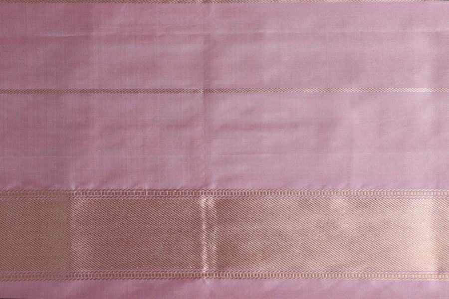 Pink Floral Border Pure Silk Handloom Banarasi Saree