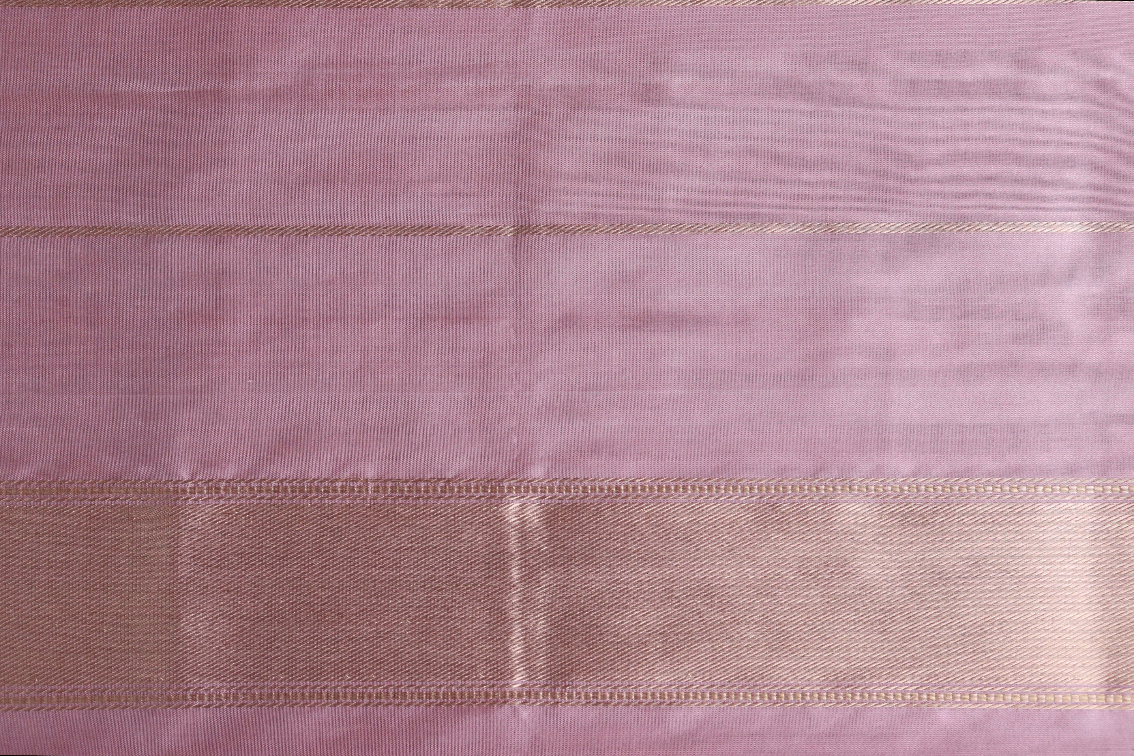 Pink Floral Border Pure Silk Handloom Banarasi Saree