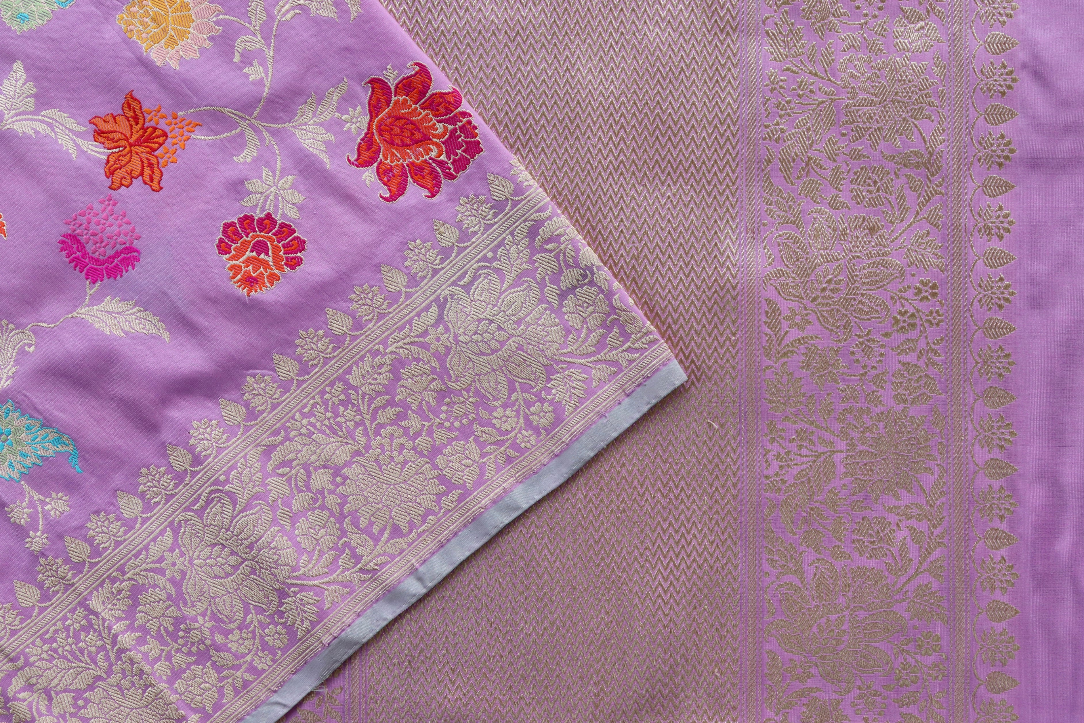 Amethyst Kimkhab Pure Silk Handloom Saree