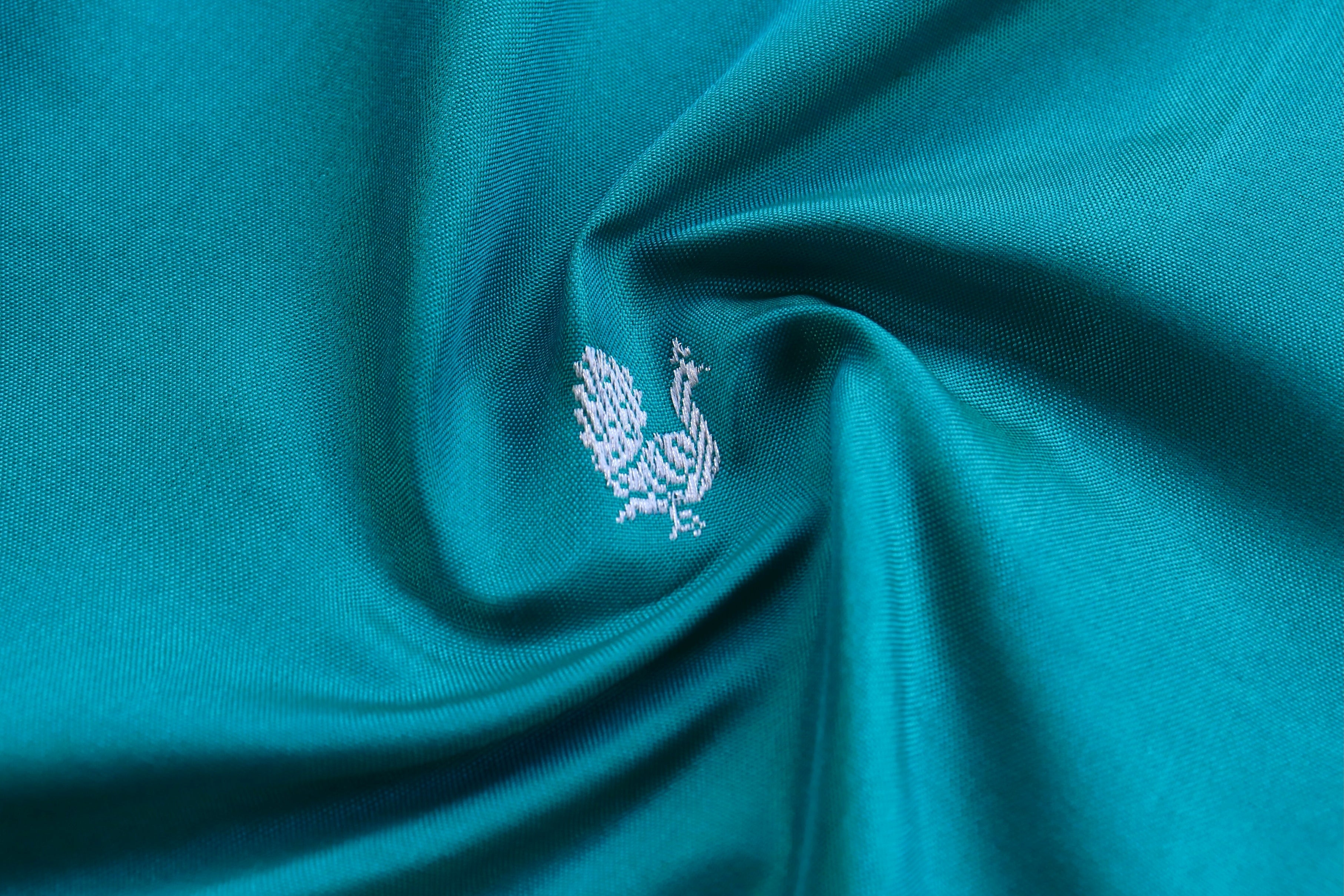 Light Peacock Motif Pure Silk Handloom Banarasi Saree