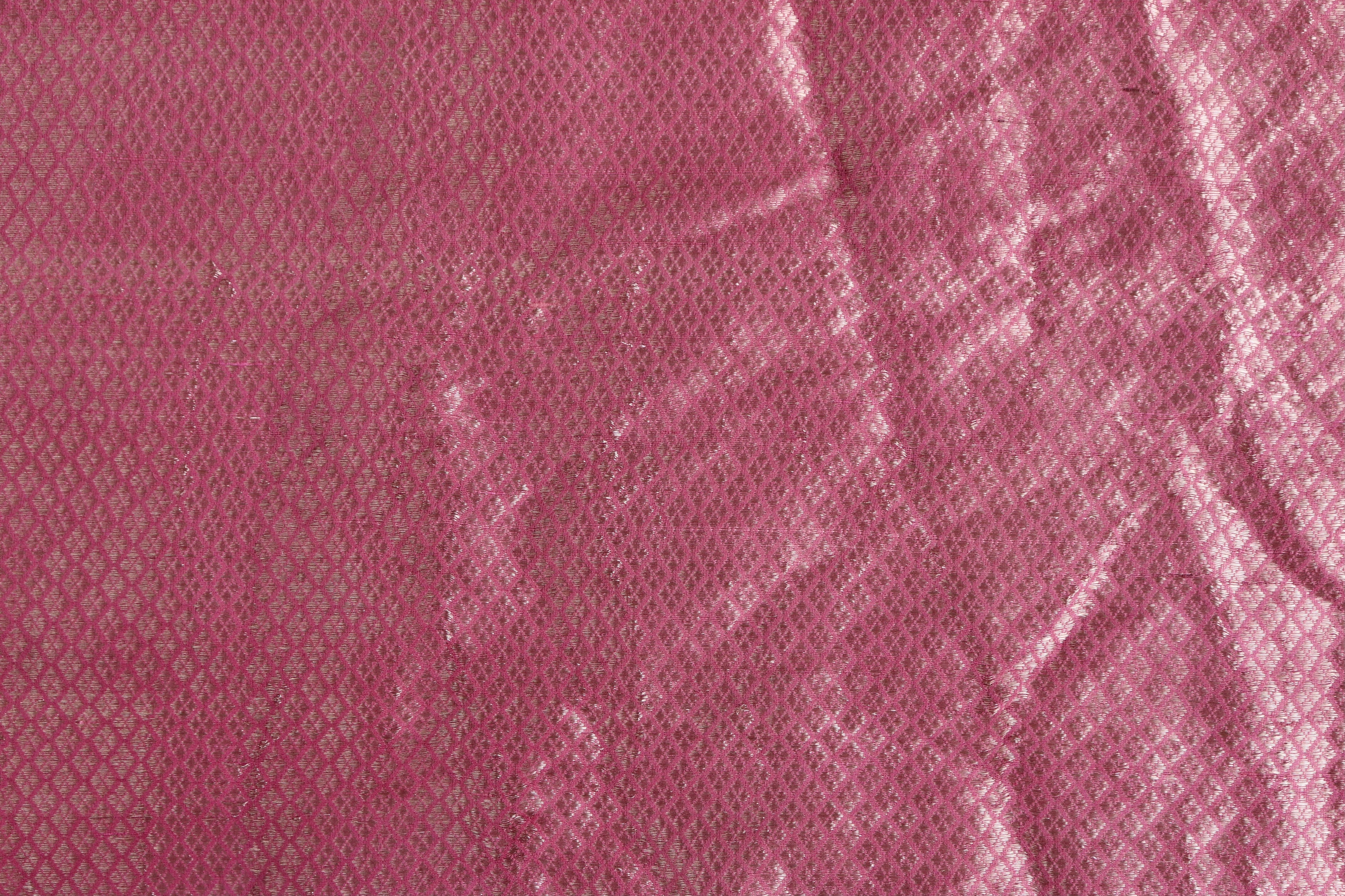 Pink Tussar Silk  Handloom Banarasi Saree