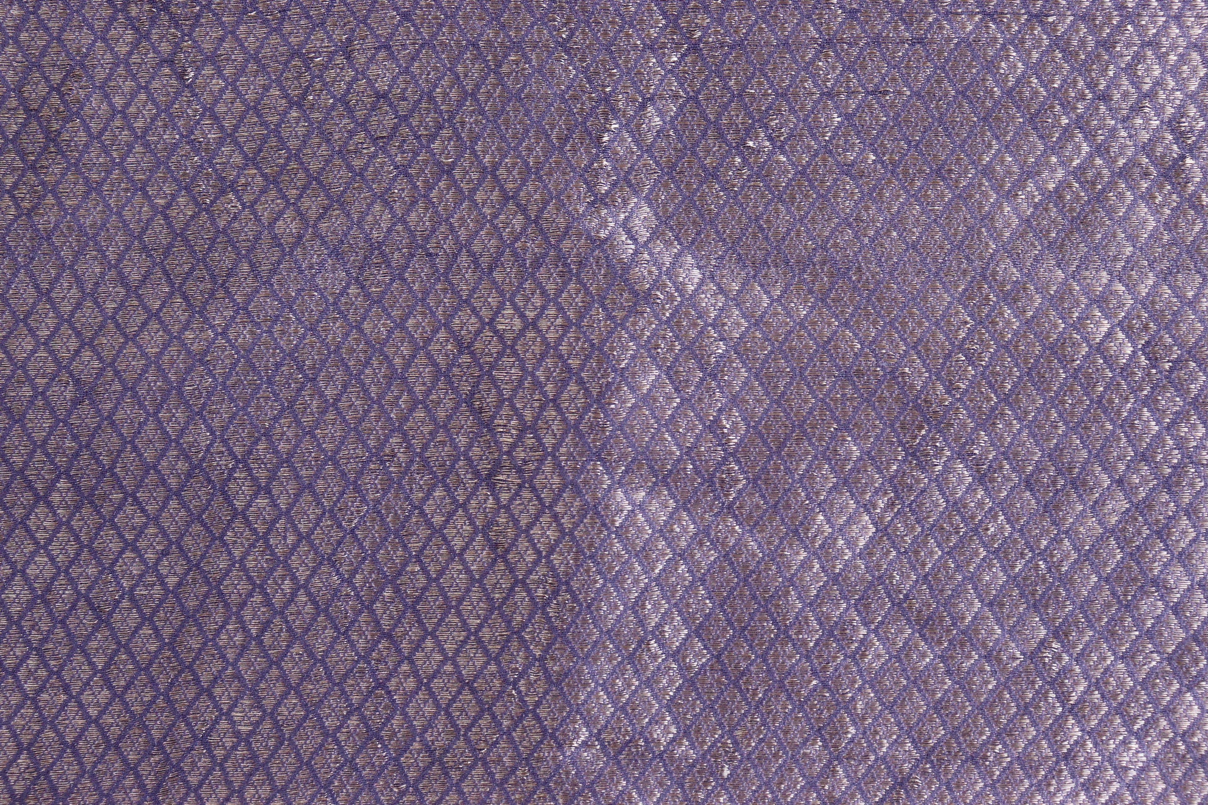 Purple Tussar Silk  Handloom Banarasi Saree