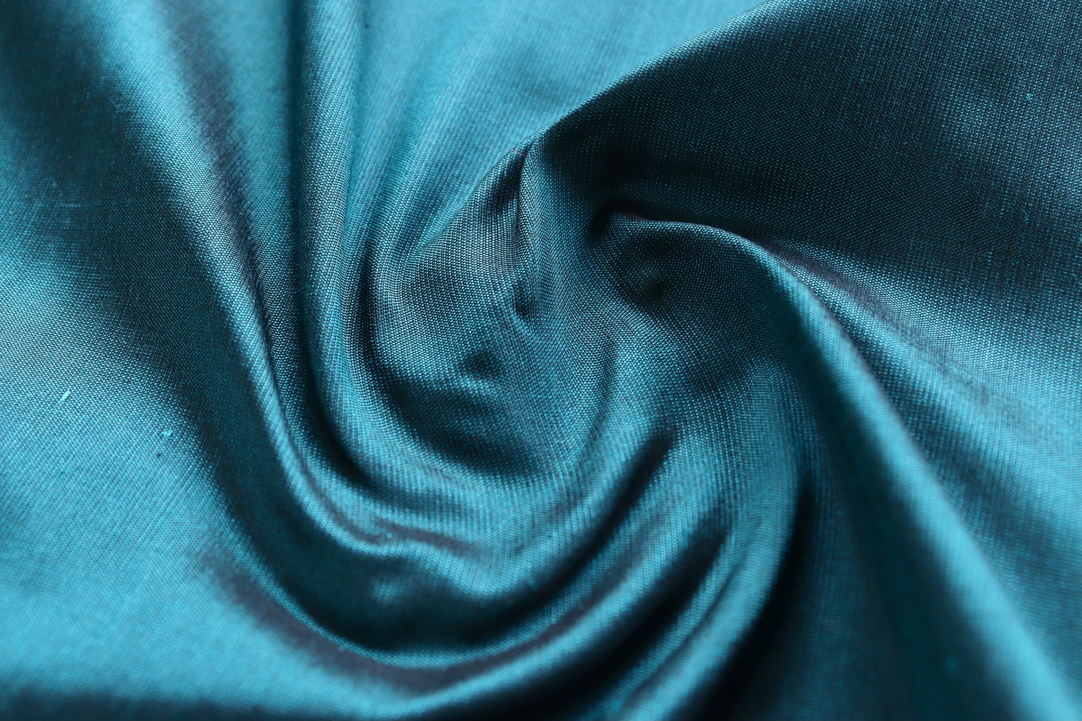 Teal Blue Kadhua Pure Silk Handloom Banarasi Saree