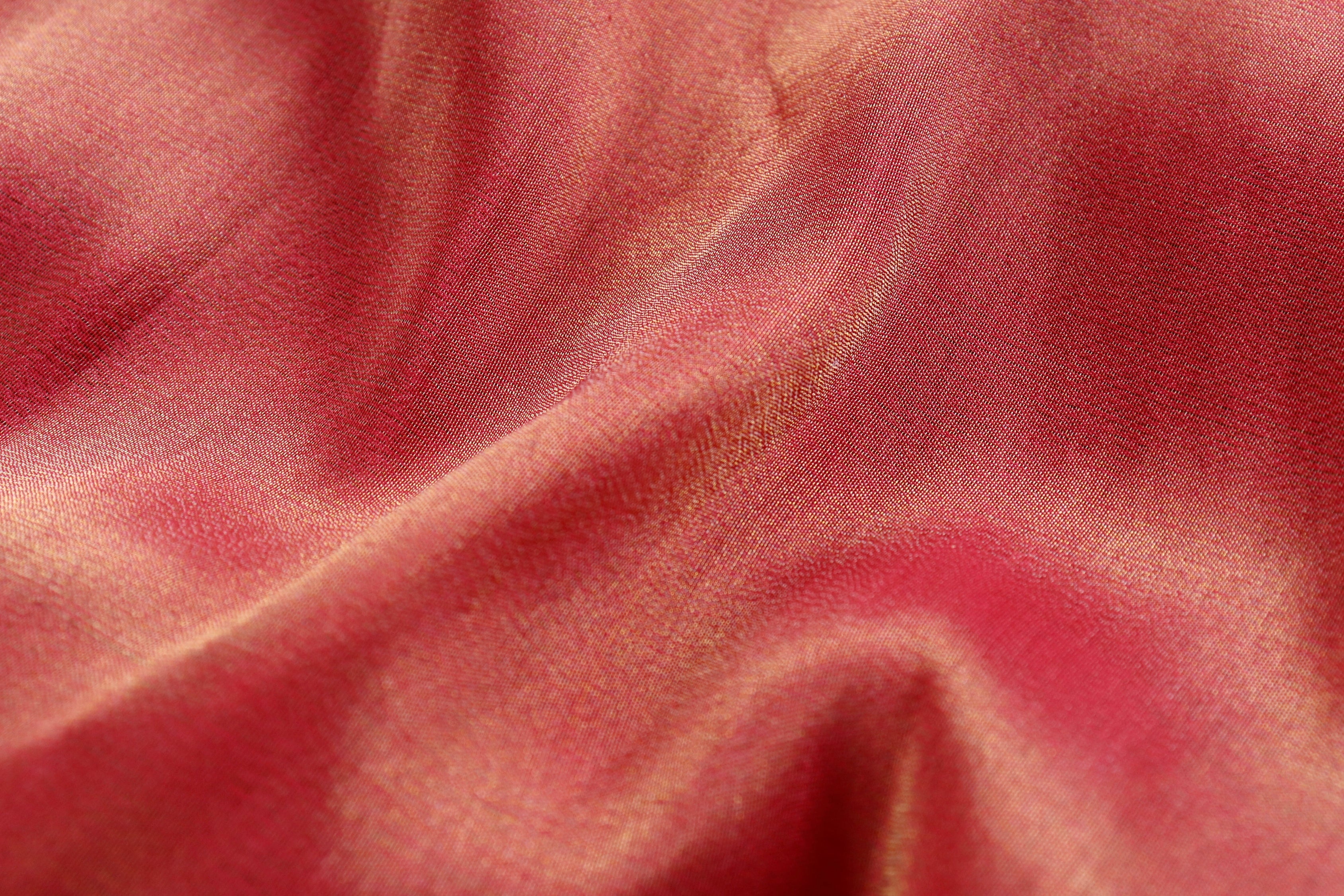 Rose Red Tissue Silk Handloom Banarasi Saree