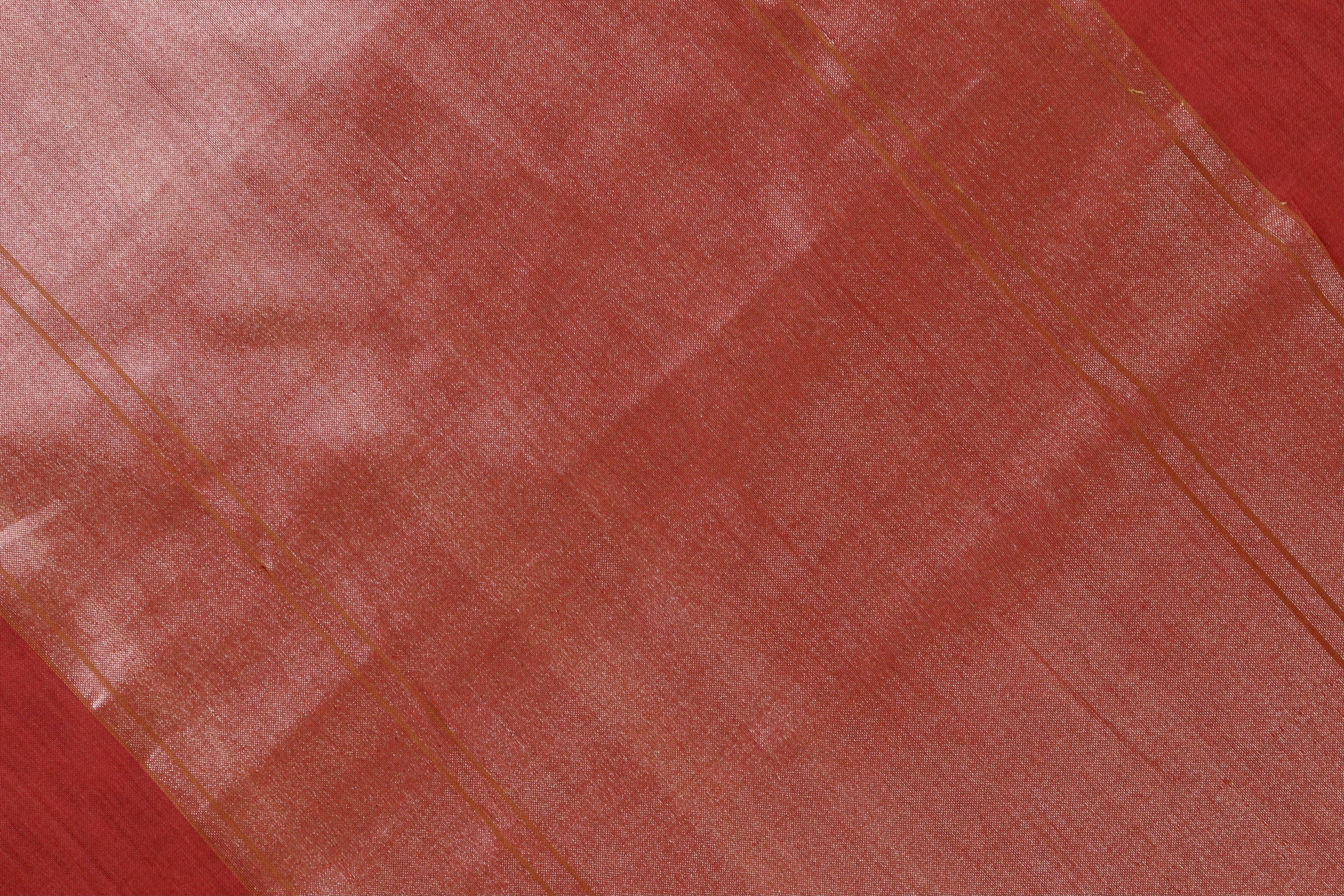 Red Cotton Banarasi Handloom Saree