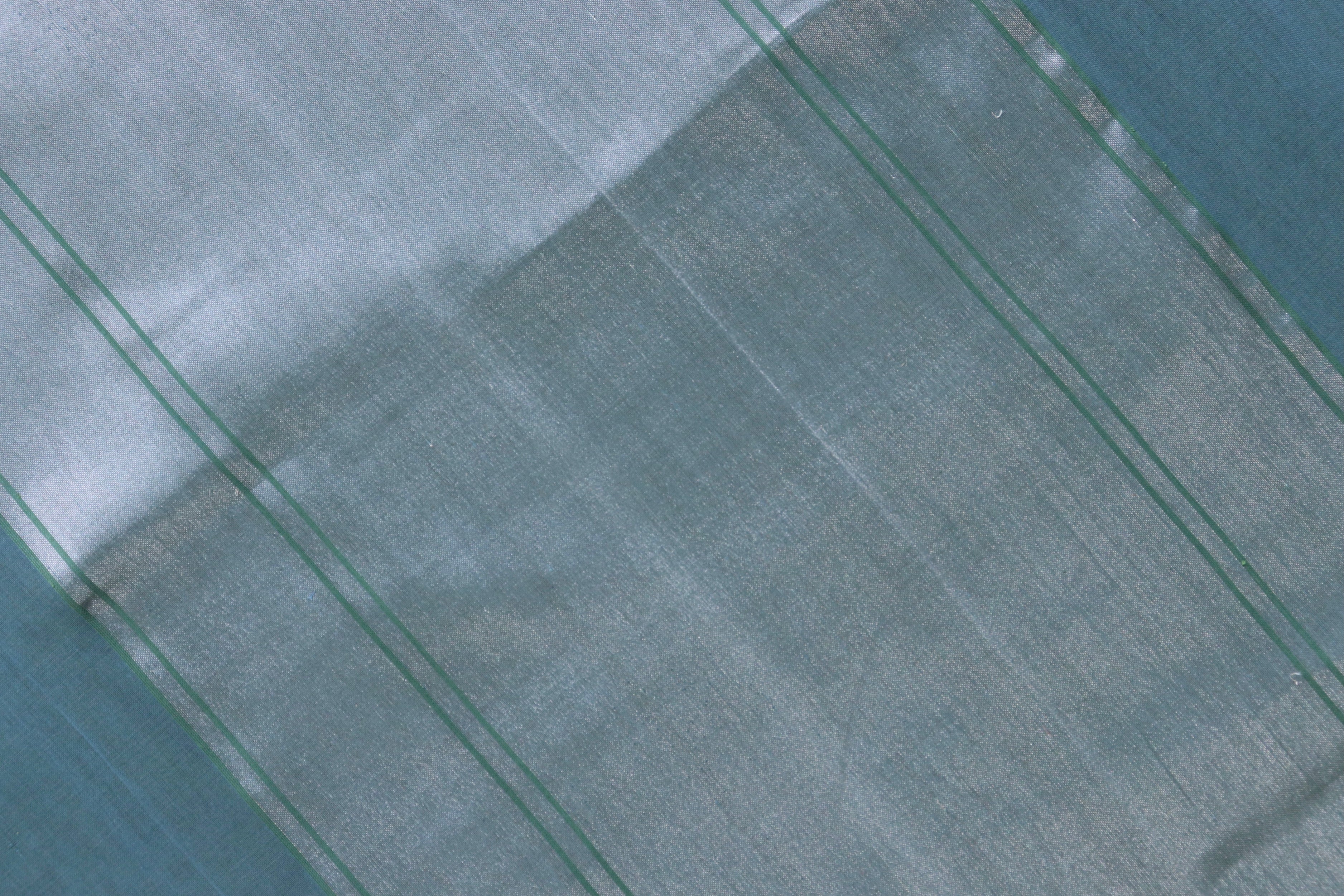 Grey Cotton Banarasi Handloom Saree