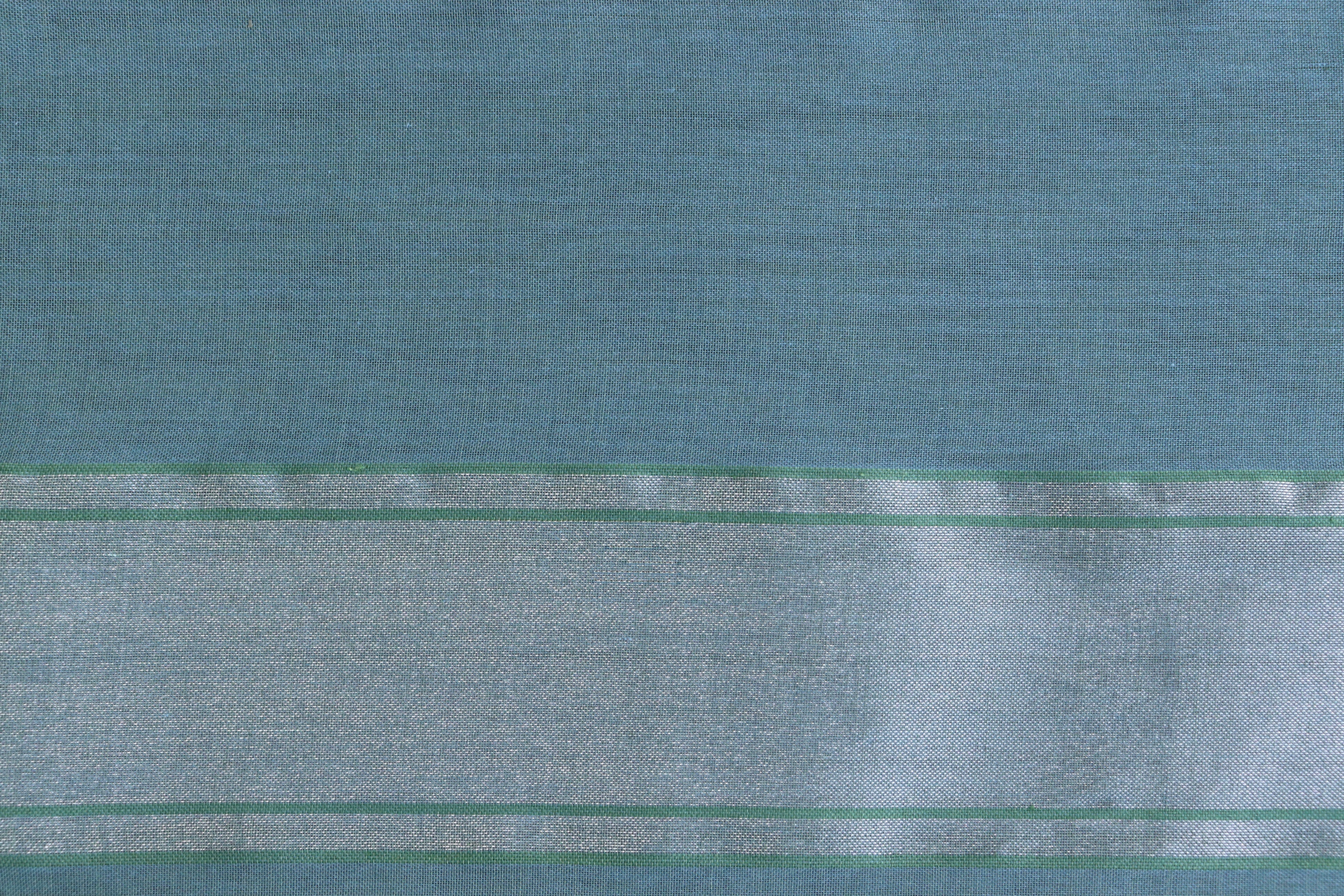 Grey Cotton Banarasi Handloom Saree