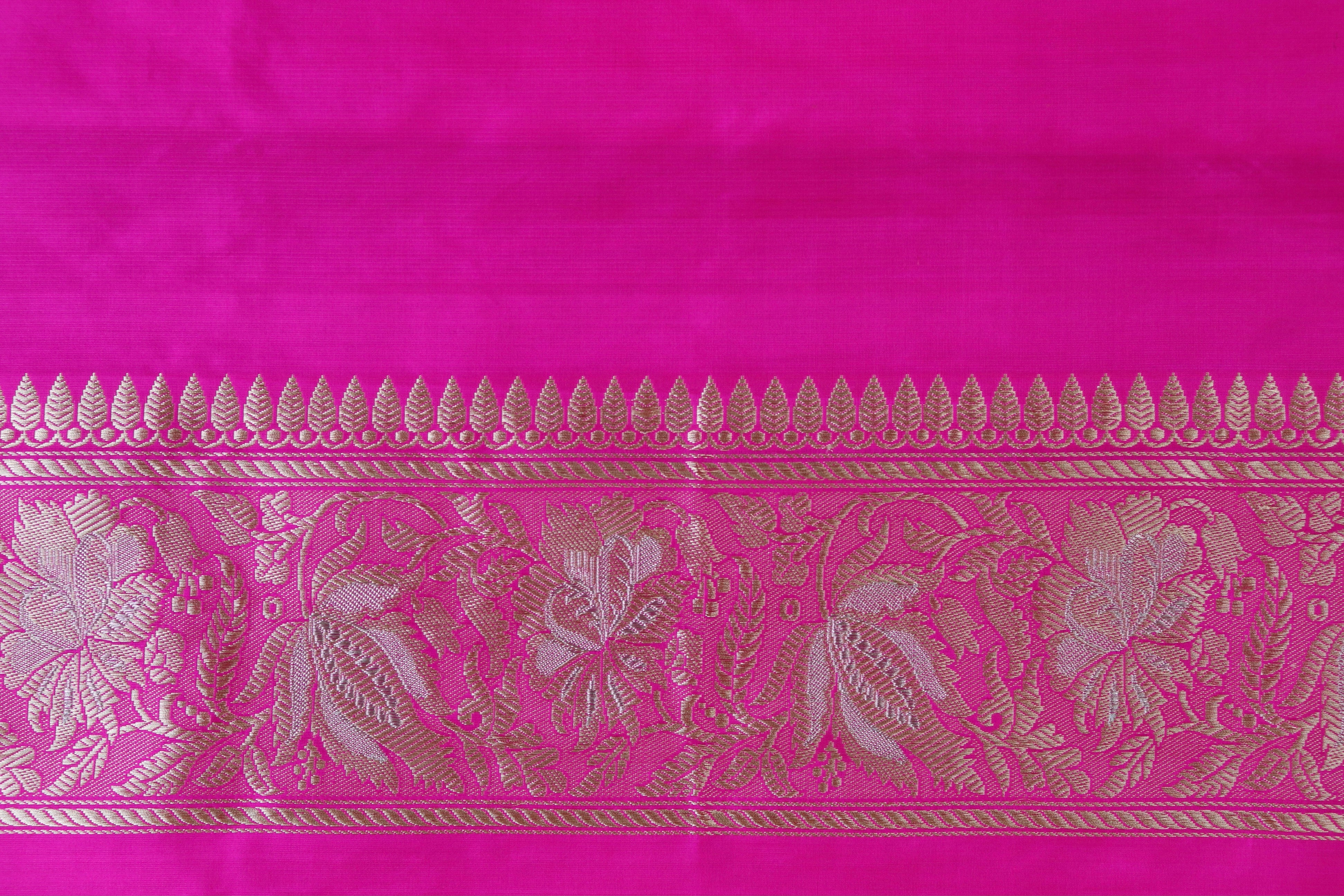 Rani Chinar Jangla Pure Silk Handloom Banarasi Saree
