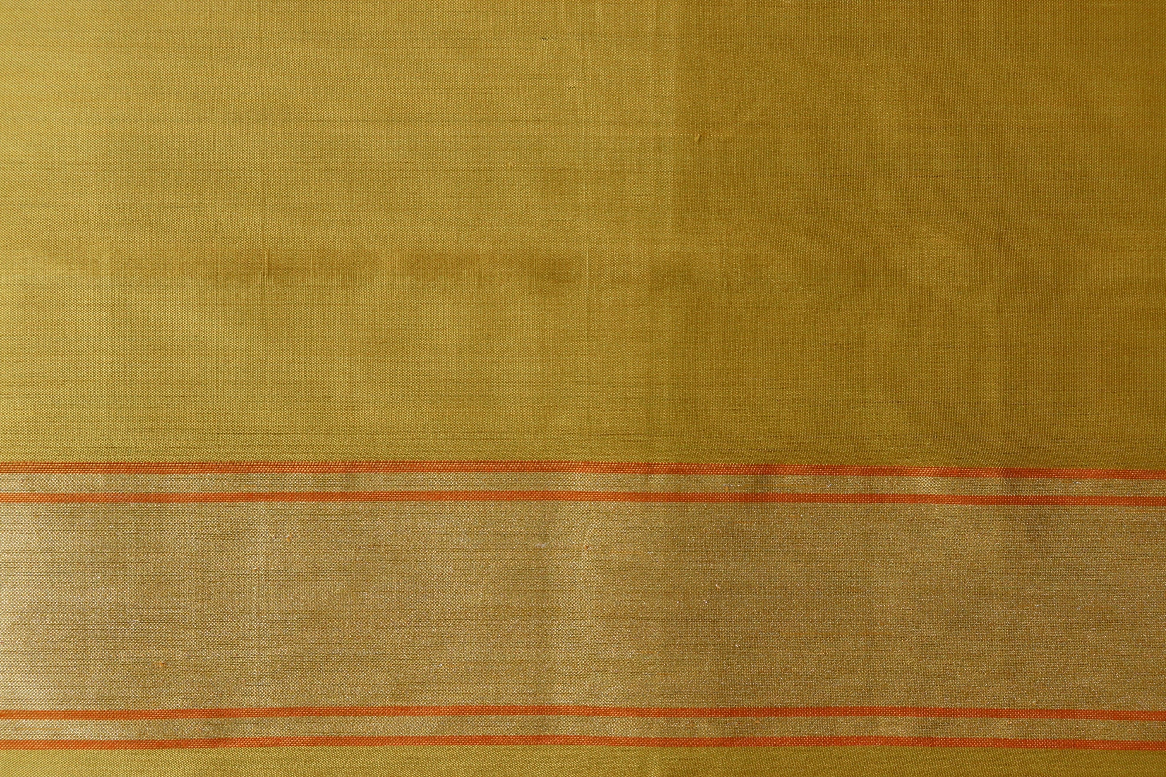 Yellow Pure Zari Silk Handwoven Banarasi Saree