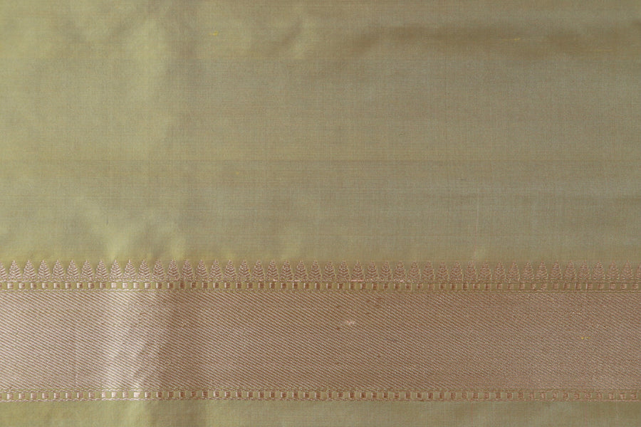 Olive Meenadar Kadhua  Pure Silk Handloom Banarasi Saree