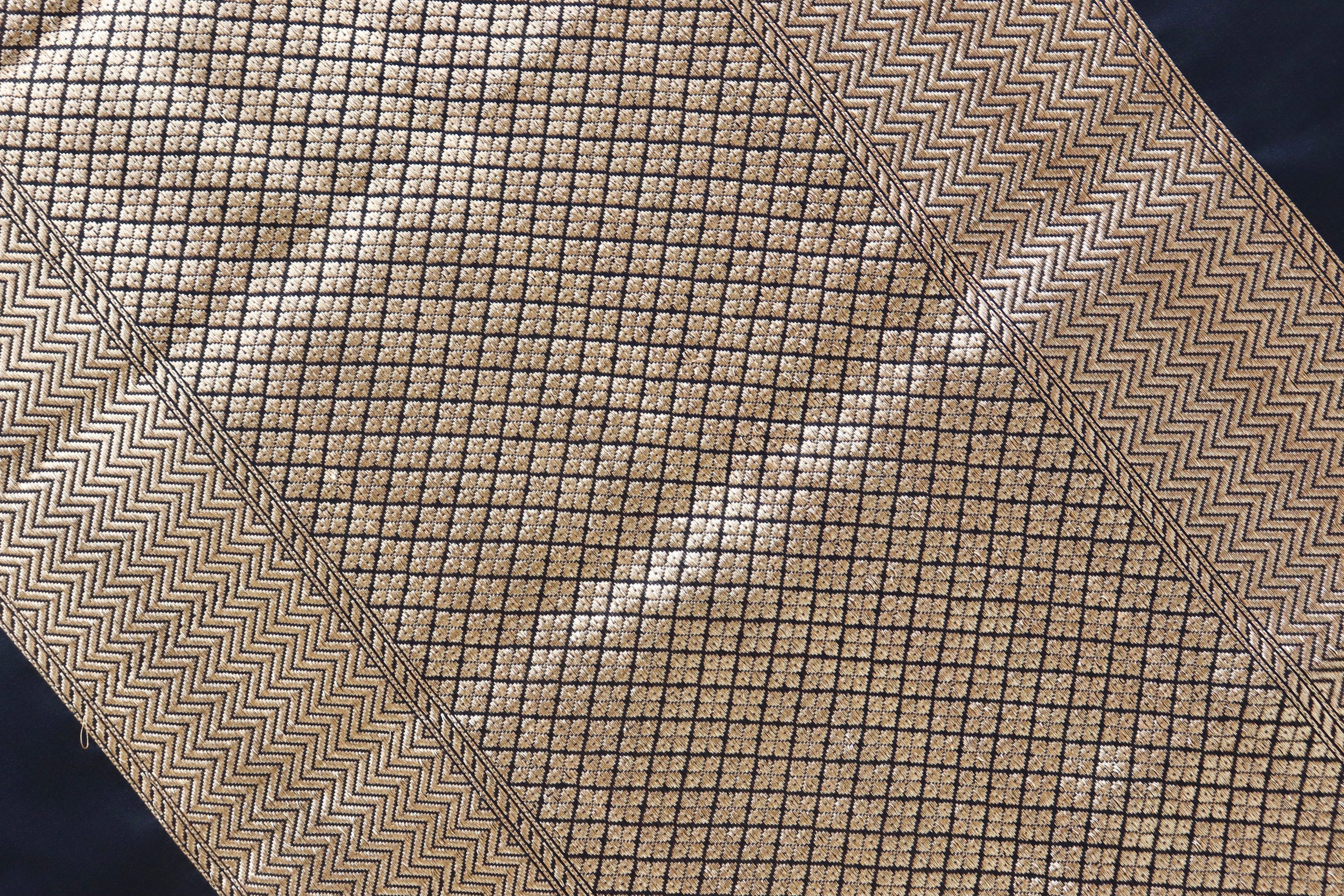 Black Alfi Pure Silk Handloom Banarasi Saree