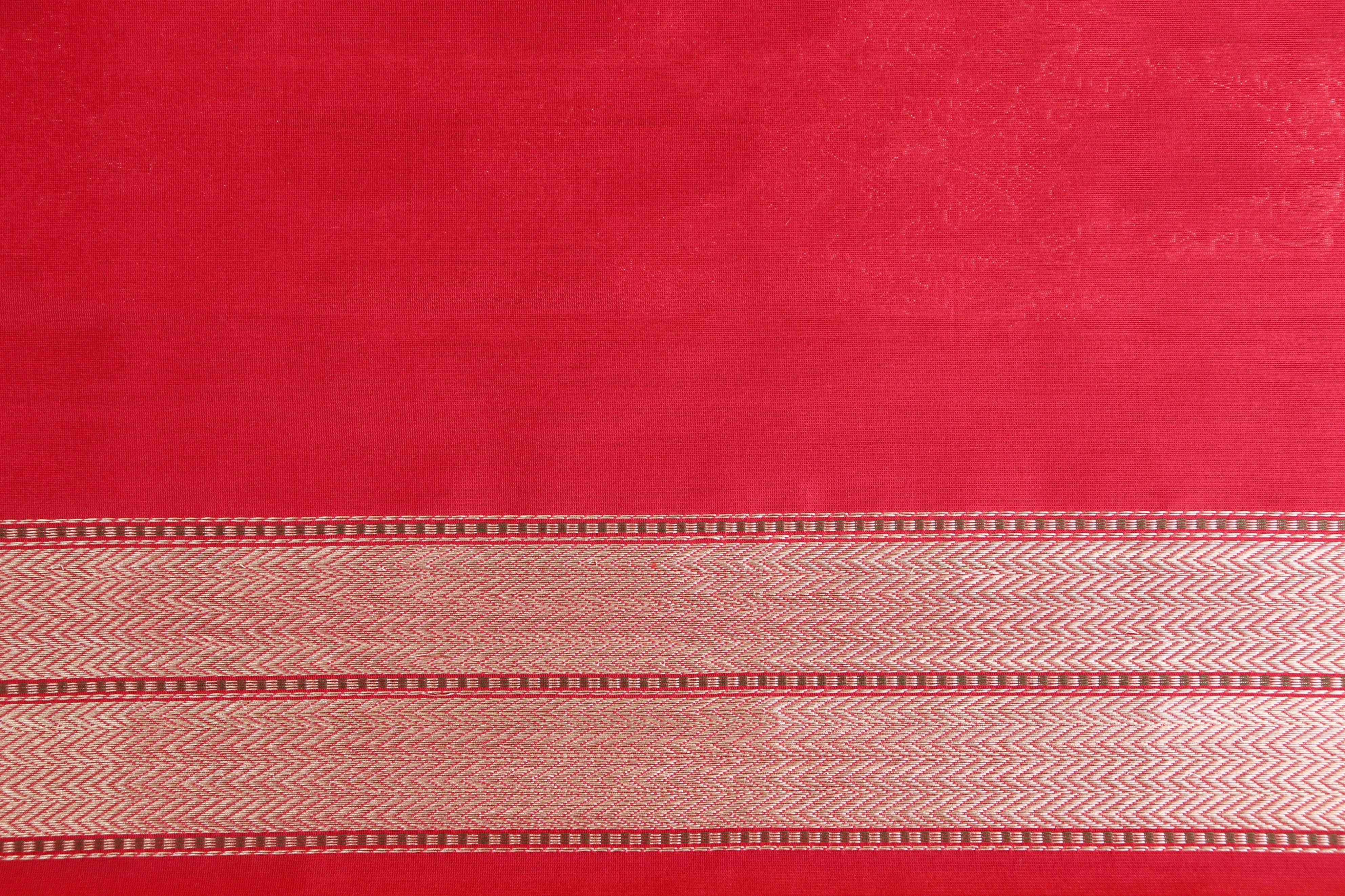 Red Chinar Jangla Pure Silk Handloom Banarasi Saree