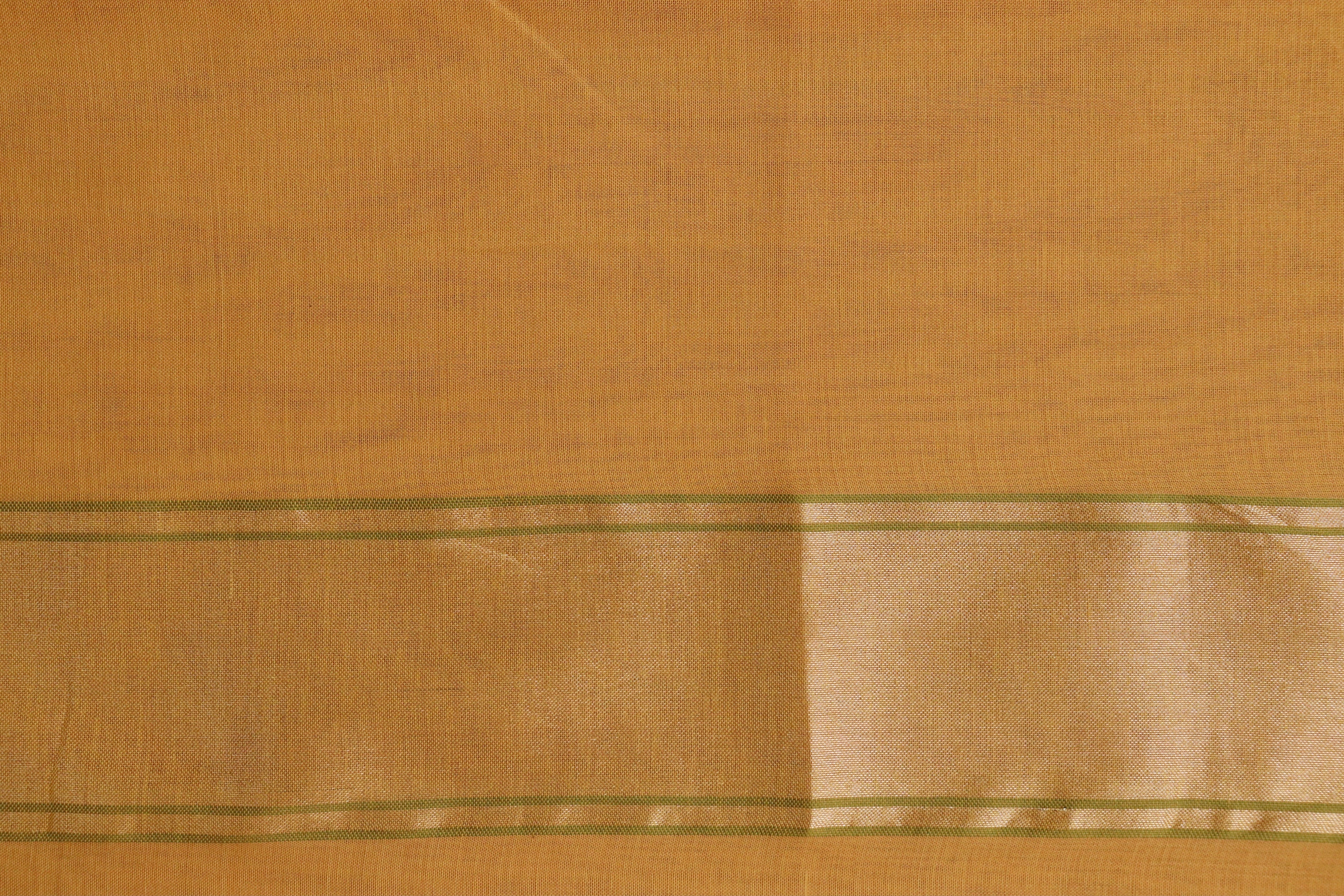 Yellow Cotton Kadhua Motif Banarasi Handloom Saree