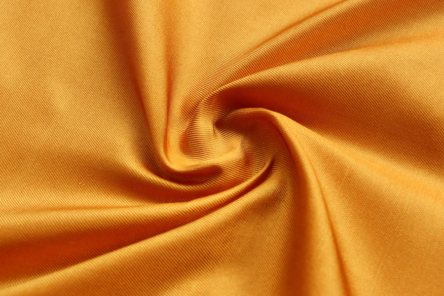 Yellow & Rust Banarasi Silk Saree | Stuti Weaves