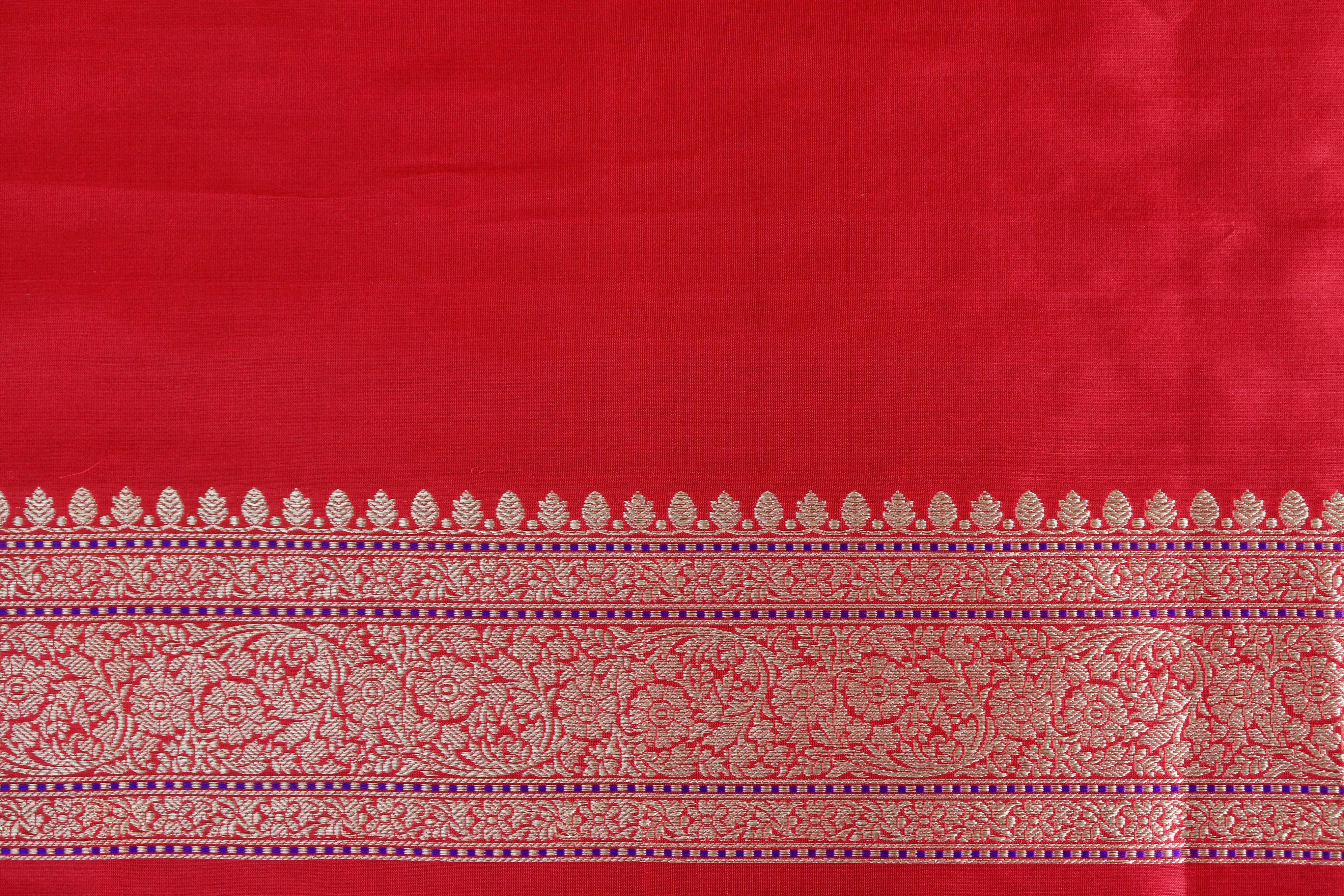 Red Kimkhab Pure Silk Banarasi Handloom Saree