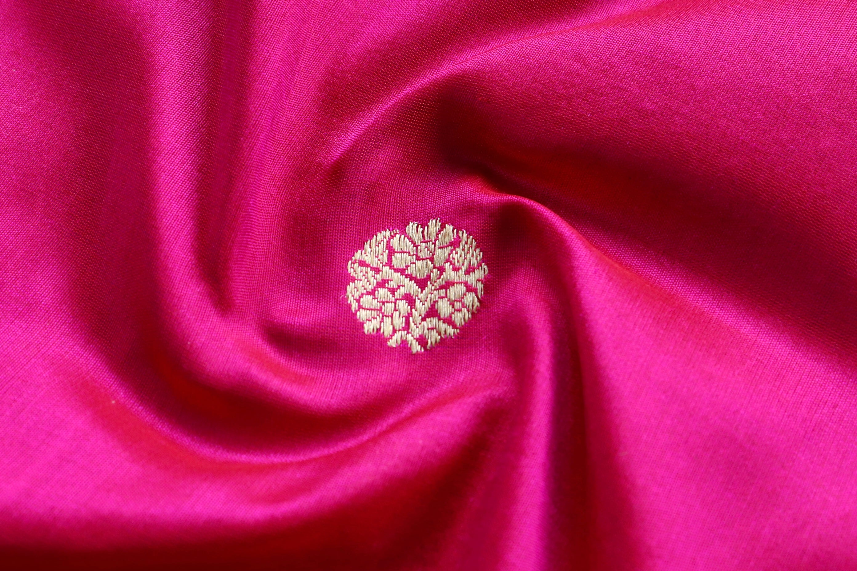 Pink Ginnie Motif Pure Silk Handloom Banarasi Saree