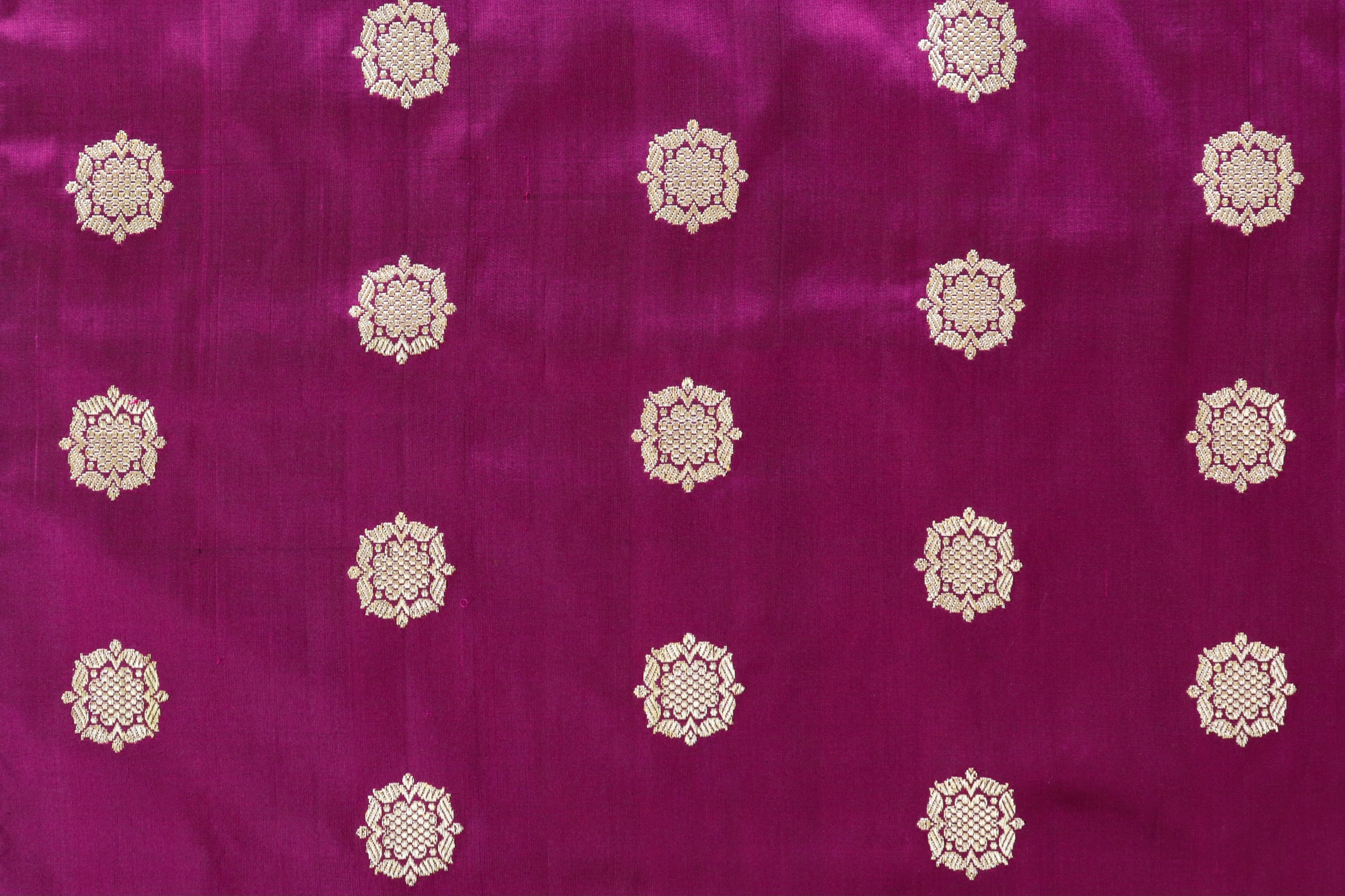 Purple Kadhua Pure Silk Banarasi Lehenga