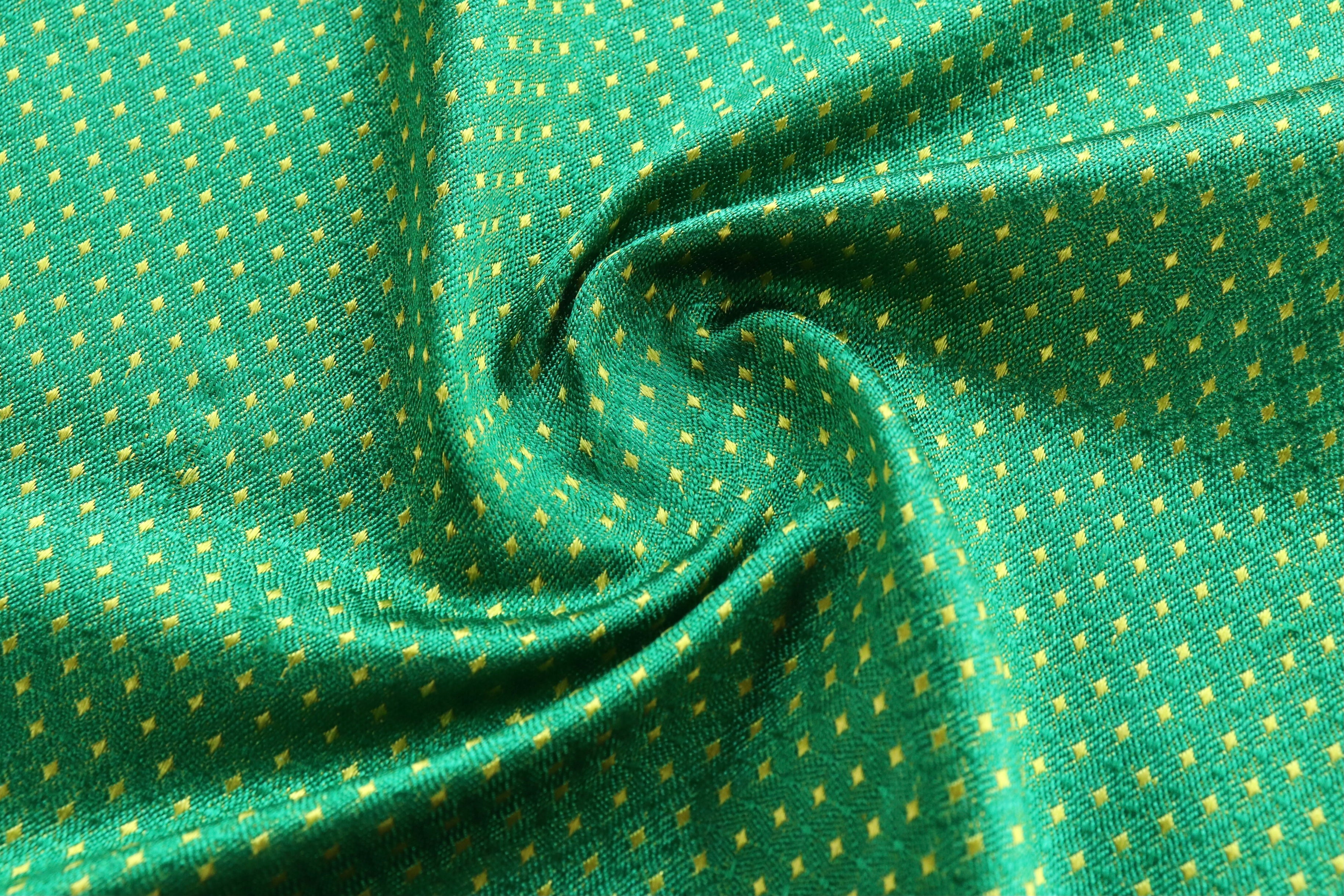 Shades Of Green Do Rukhi Resham Handwoven Banarasi Tanchoi Silk Saree