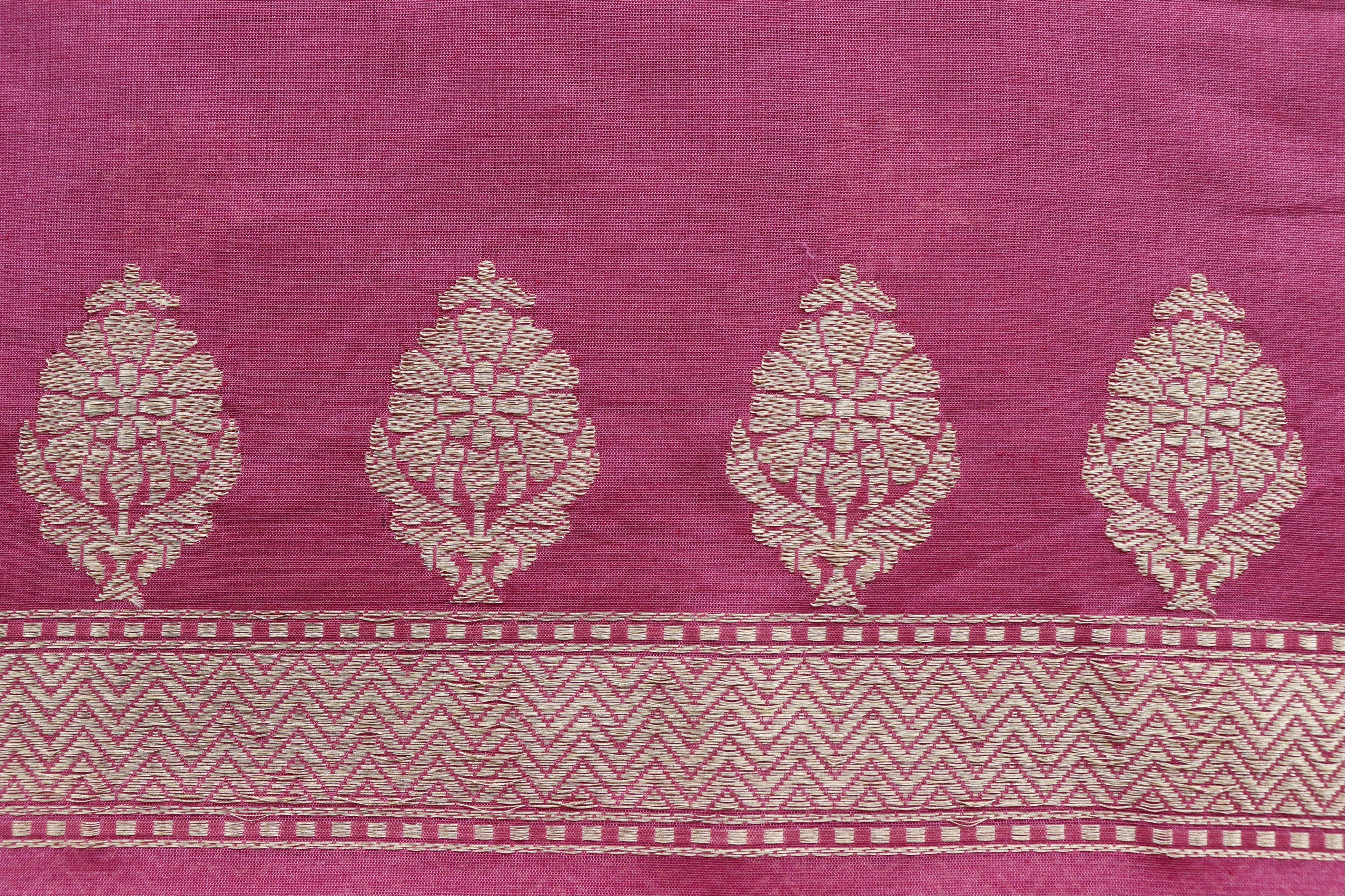 Blush Pink Katan By Cotton Silk Handloom Banarasi Suit Set