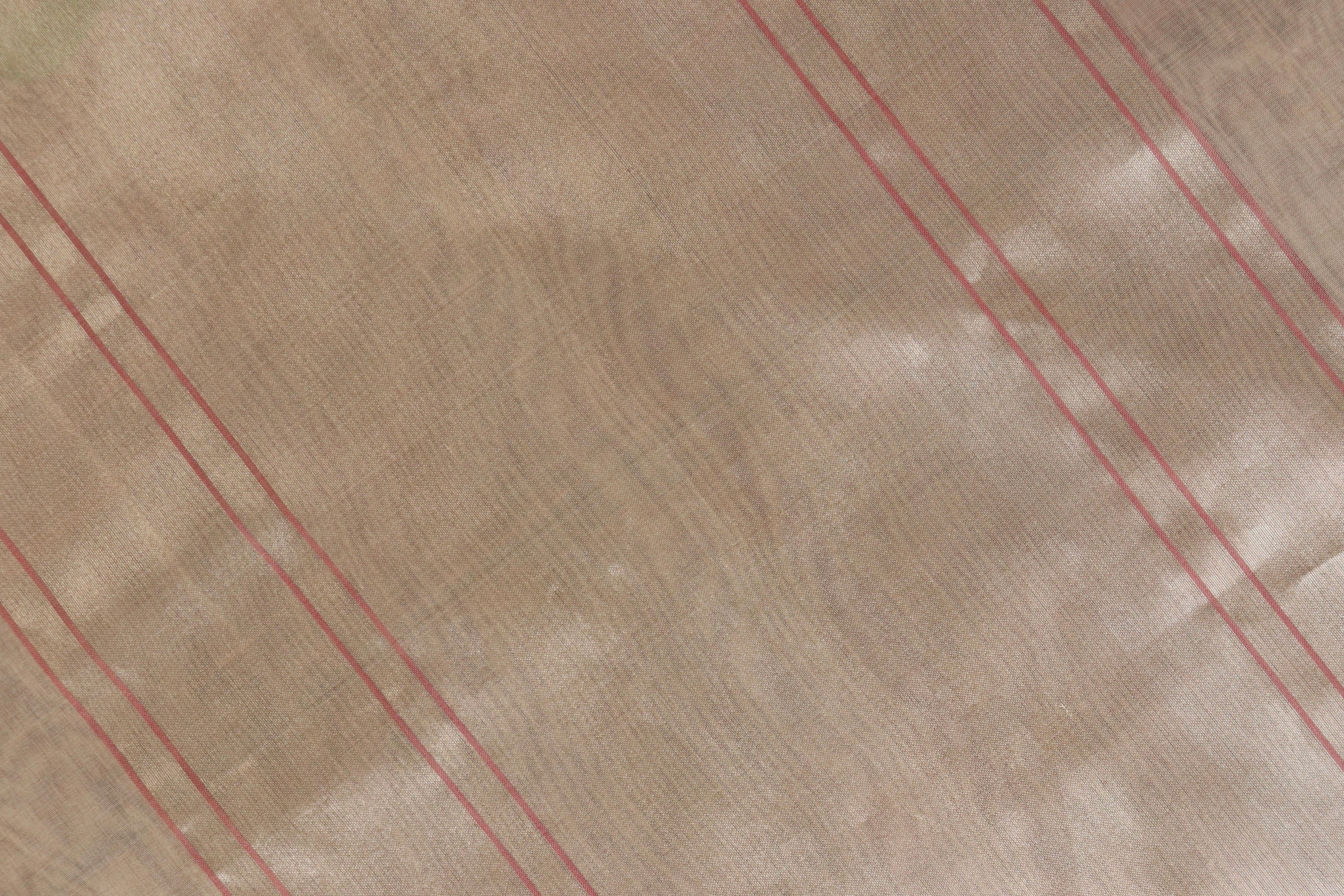 Beige Pure Kora Silk Handloom Banarasi Saree