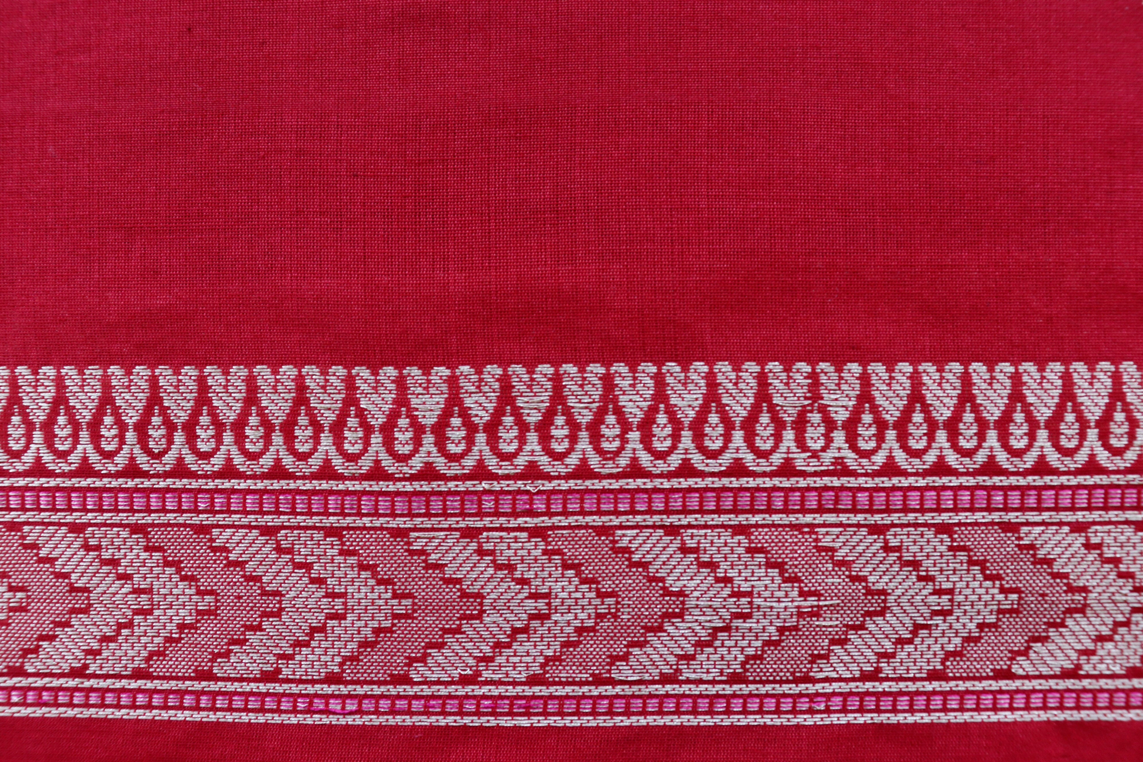 Red Katan Silk Handloom Banarasi Suit Set