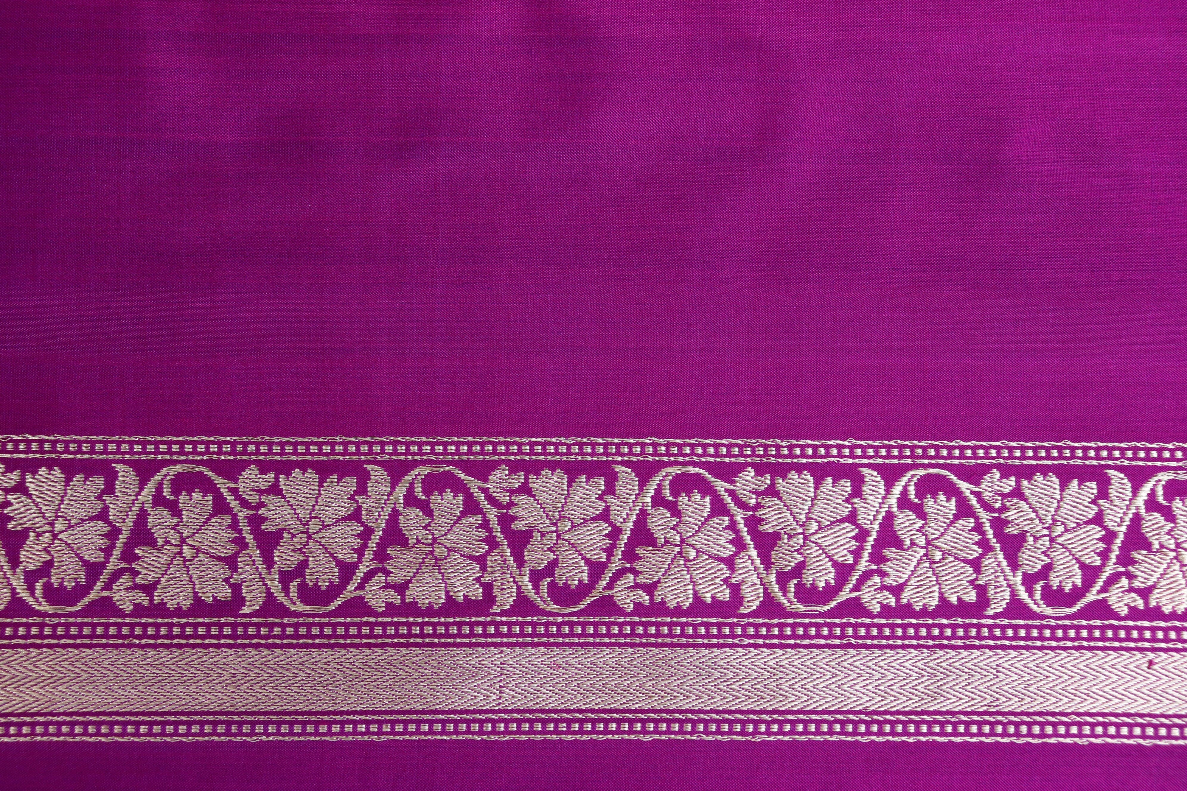 Purple Guldasta Motif Pure Katan Silk Handloom Saree