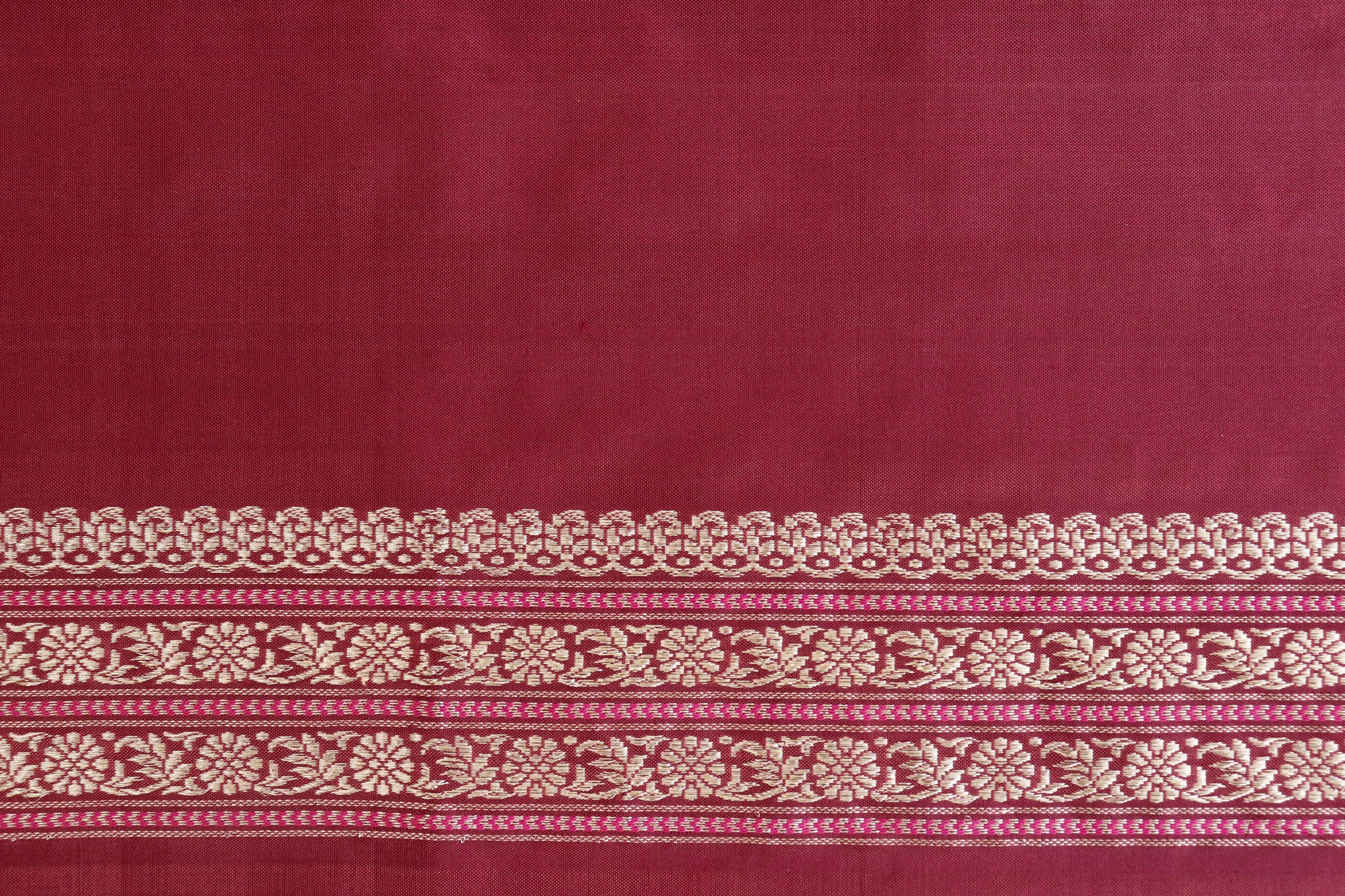 Coffee Brown Peacock Motif Pure Silk Handloom Banarasi Saree