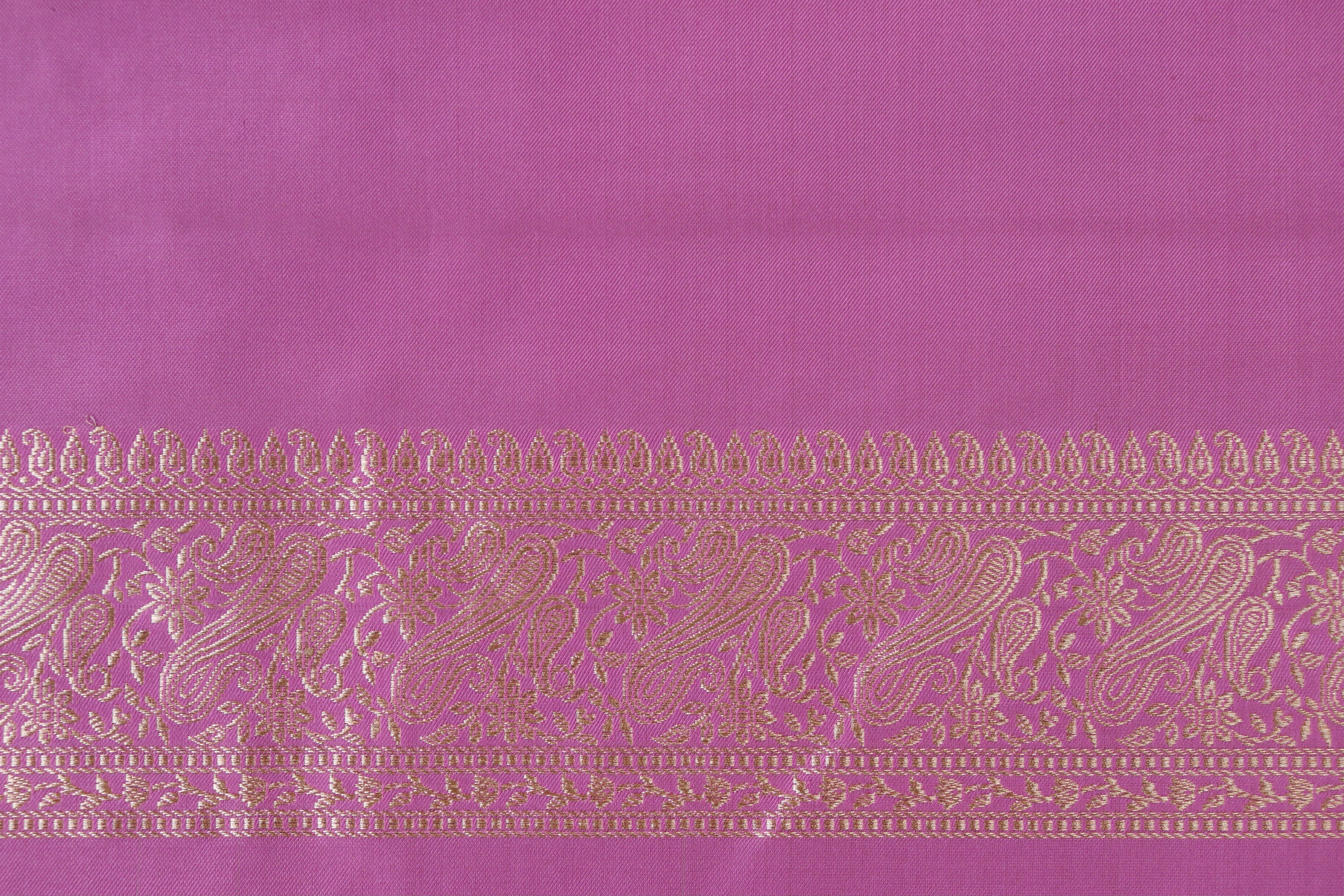Shades of Pink Banarasi Handwoven Satin Silk Saree
