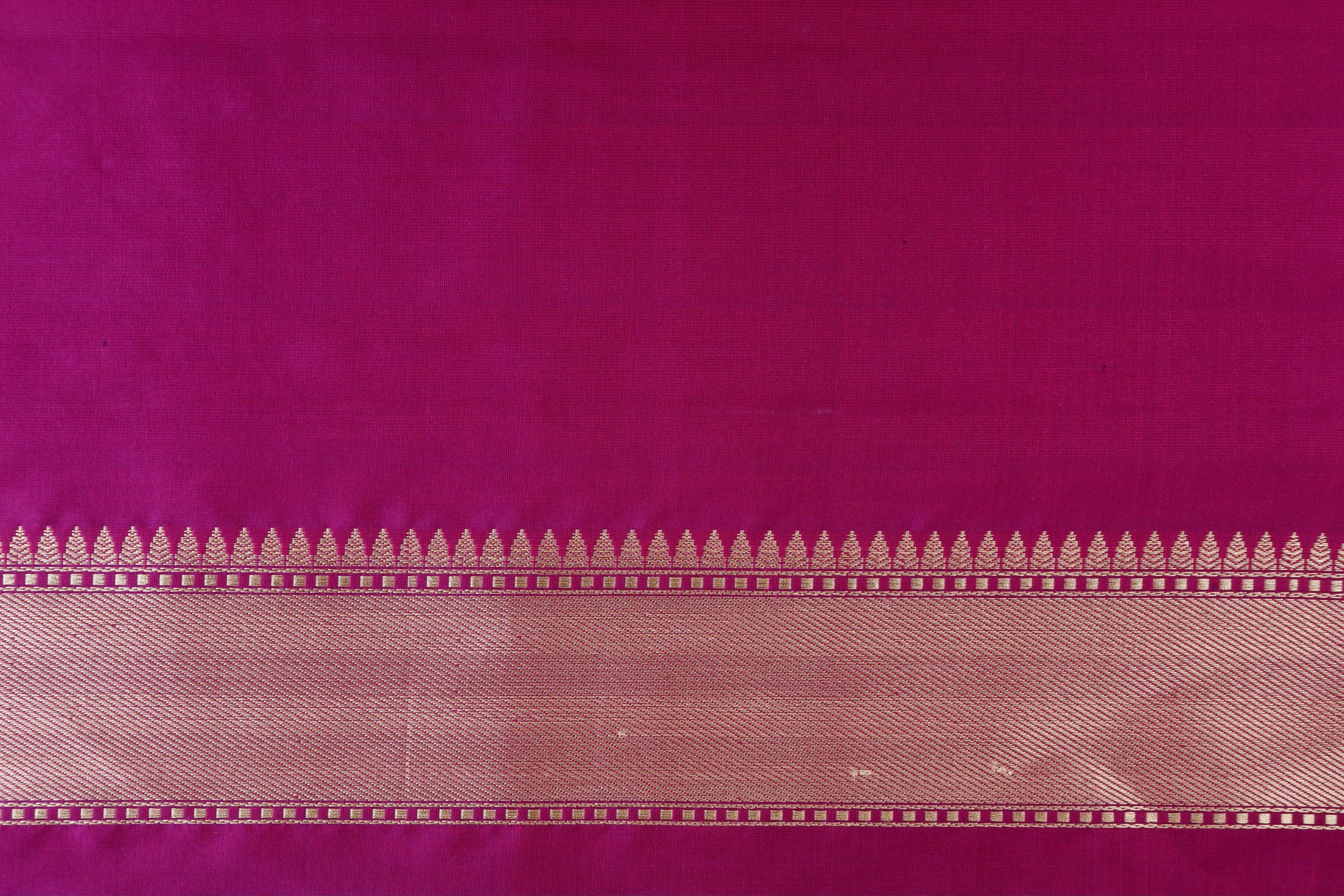 Magenta Meenadar Kadhua  Pure Silk Handloom Banarasi Saree