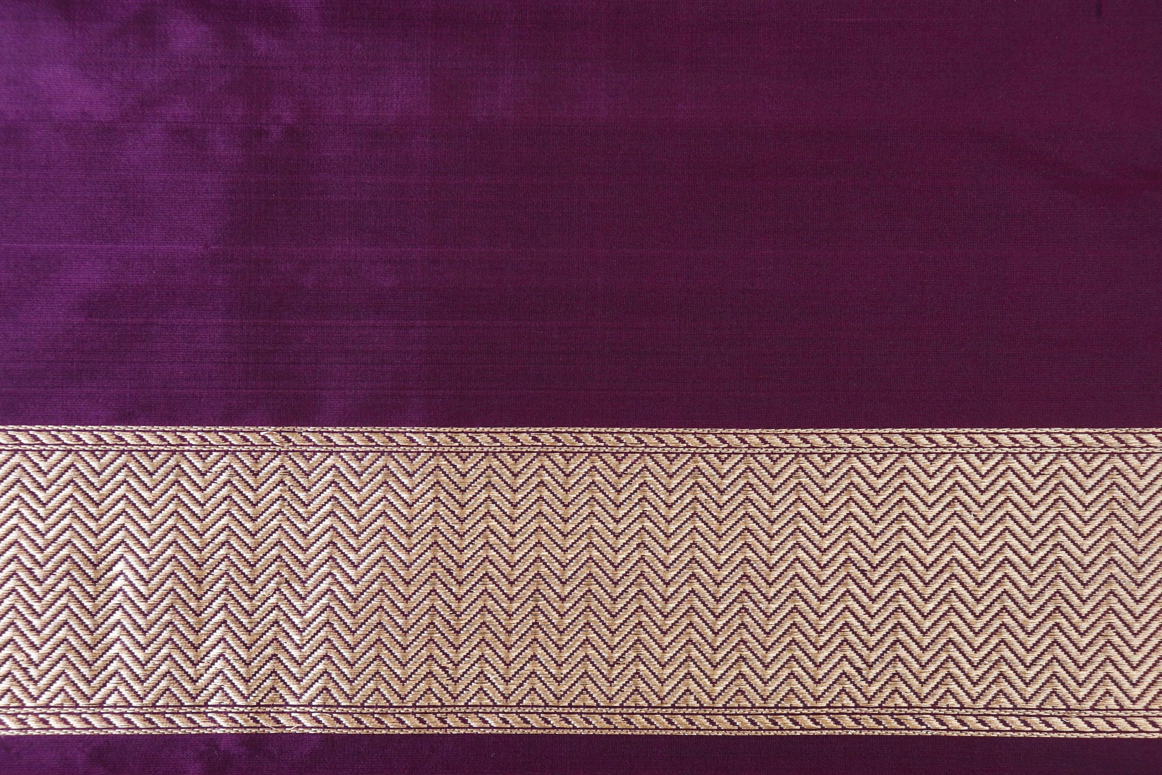Purple Alfi Pure Silk Handloom Banarasi Saree
