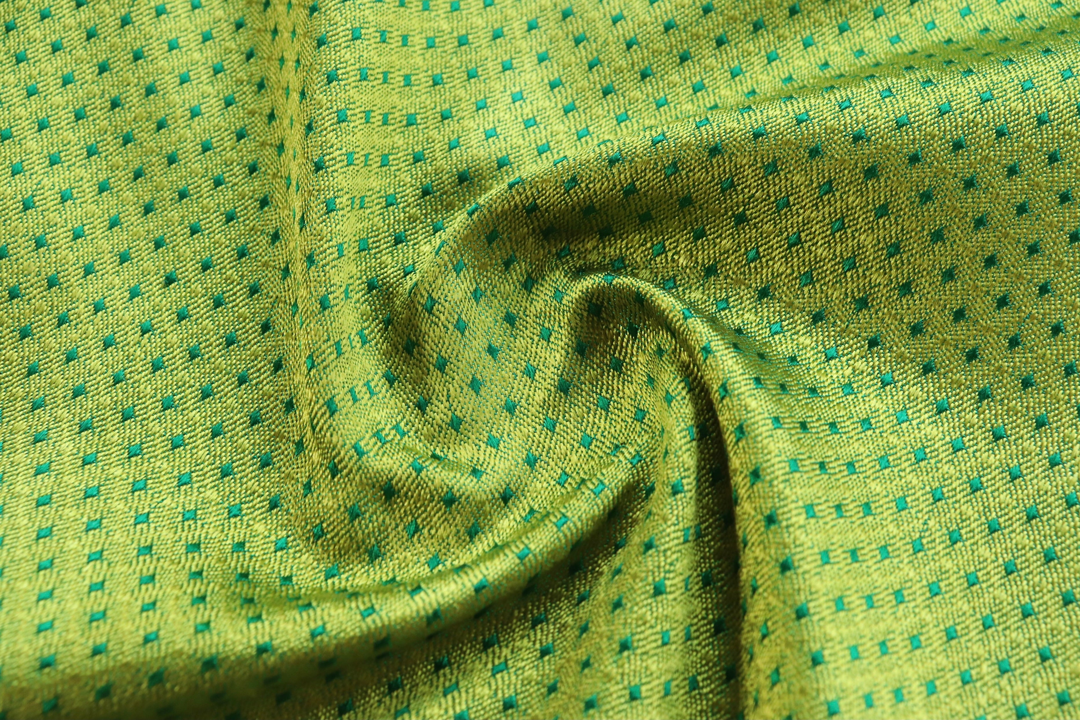 Shades Of Green Do Rukhi Resham Handwoven Banarasi Tanchoi Silk Saree