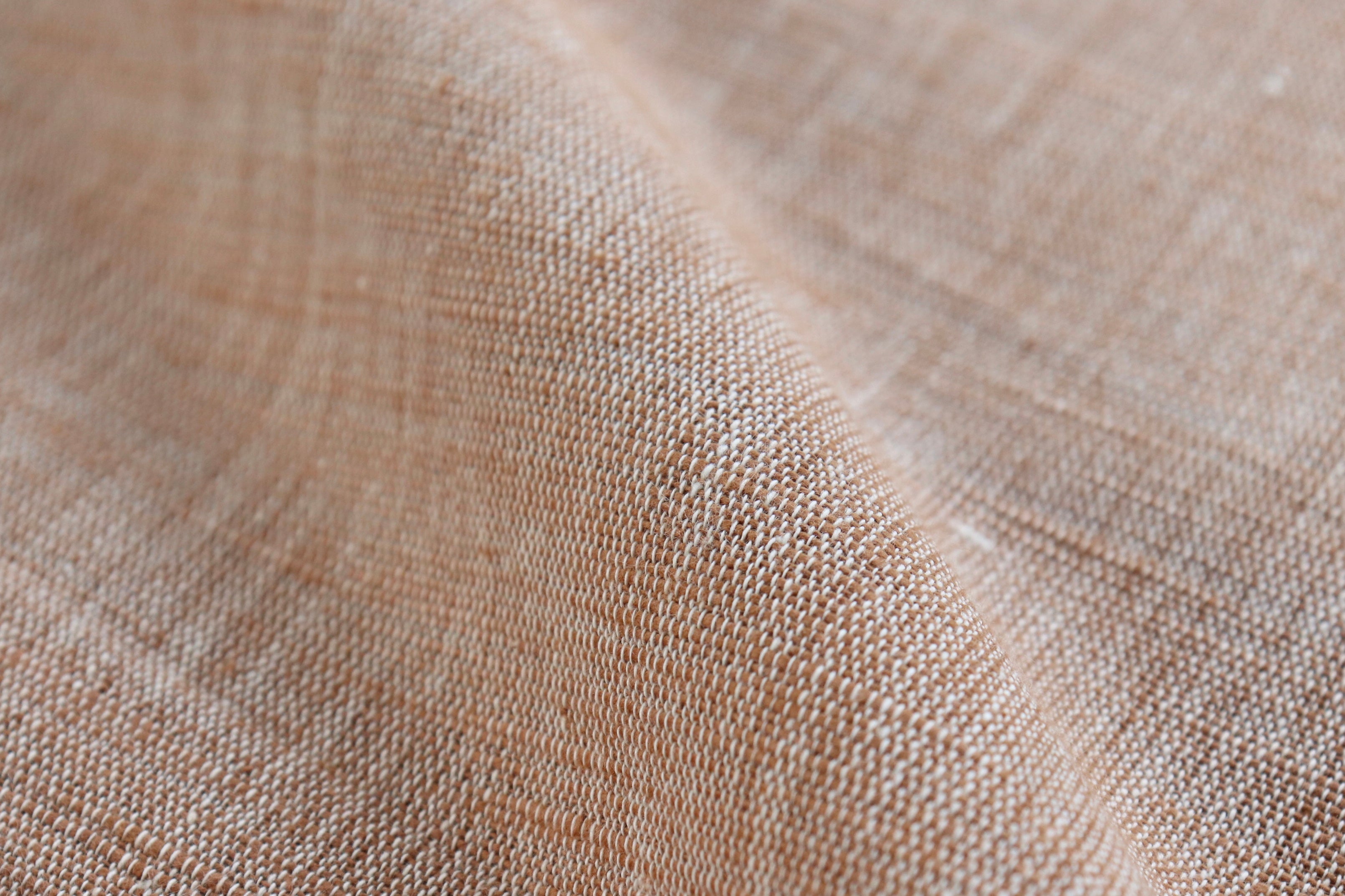 Light Brown & Kora Plain Handspun Handwoven Fabric
