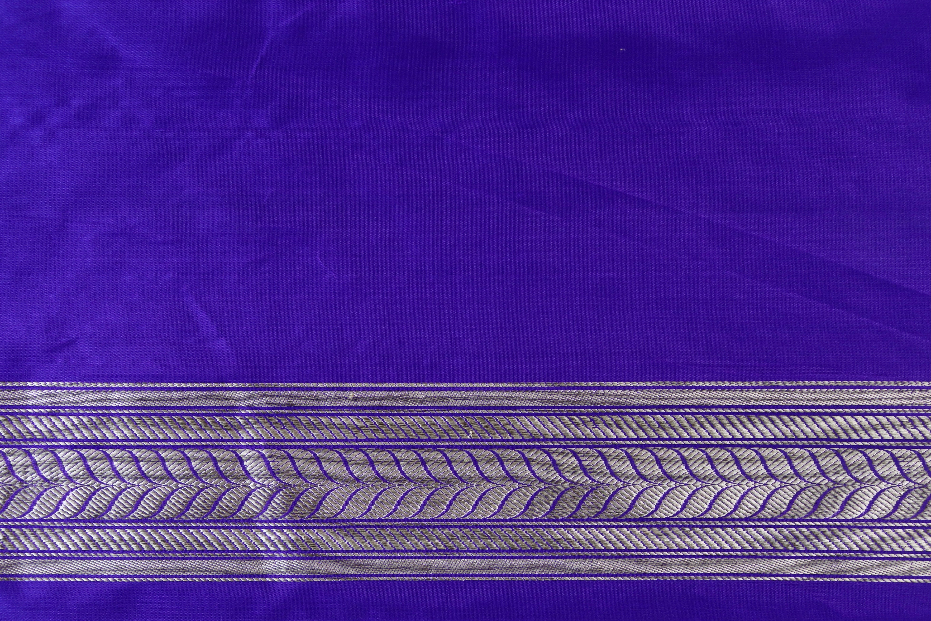 Purplish Blue Sona Rupa Pure Silk Handloom Banarasi Saree